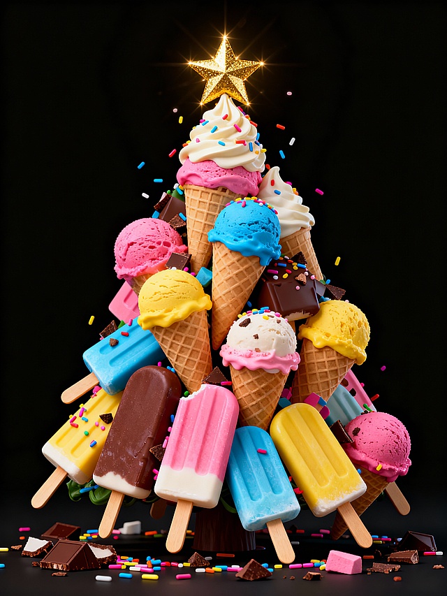 冰淇淋圣诞树