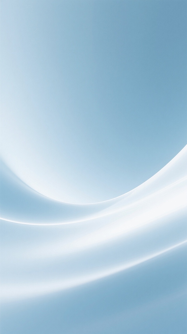 极简风格的抽象背景，以纯净的浅蓝色和白色为主色调，呈现出柔和的渐变过渡效果，光线从画面中心向四周扩散，形成明亮的光晕和自然流畅的曲线纹理，整体质感光滑细腻，光影层次丰富，营造出宁静、清新且通透的氛围，具有简约而高级的设计感。