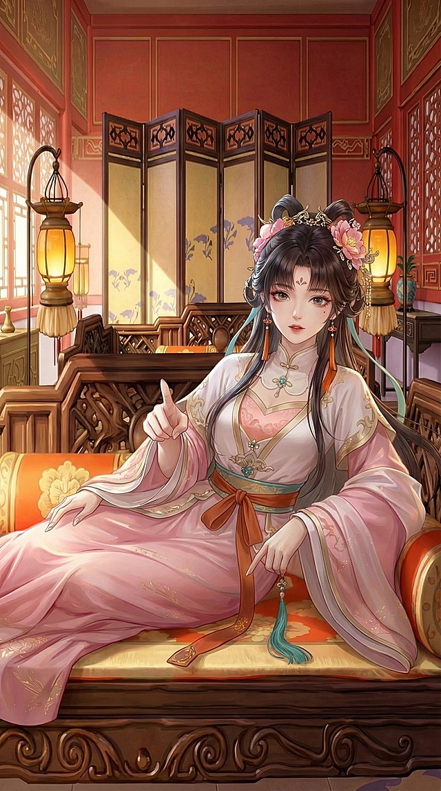 镜头放大只显示人物上半身，按照图1的动作