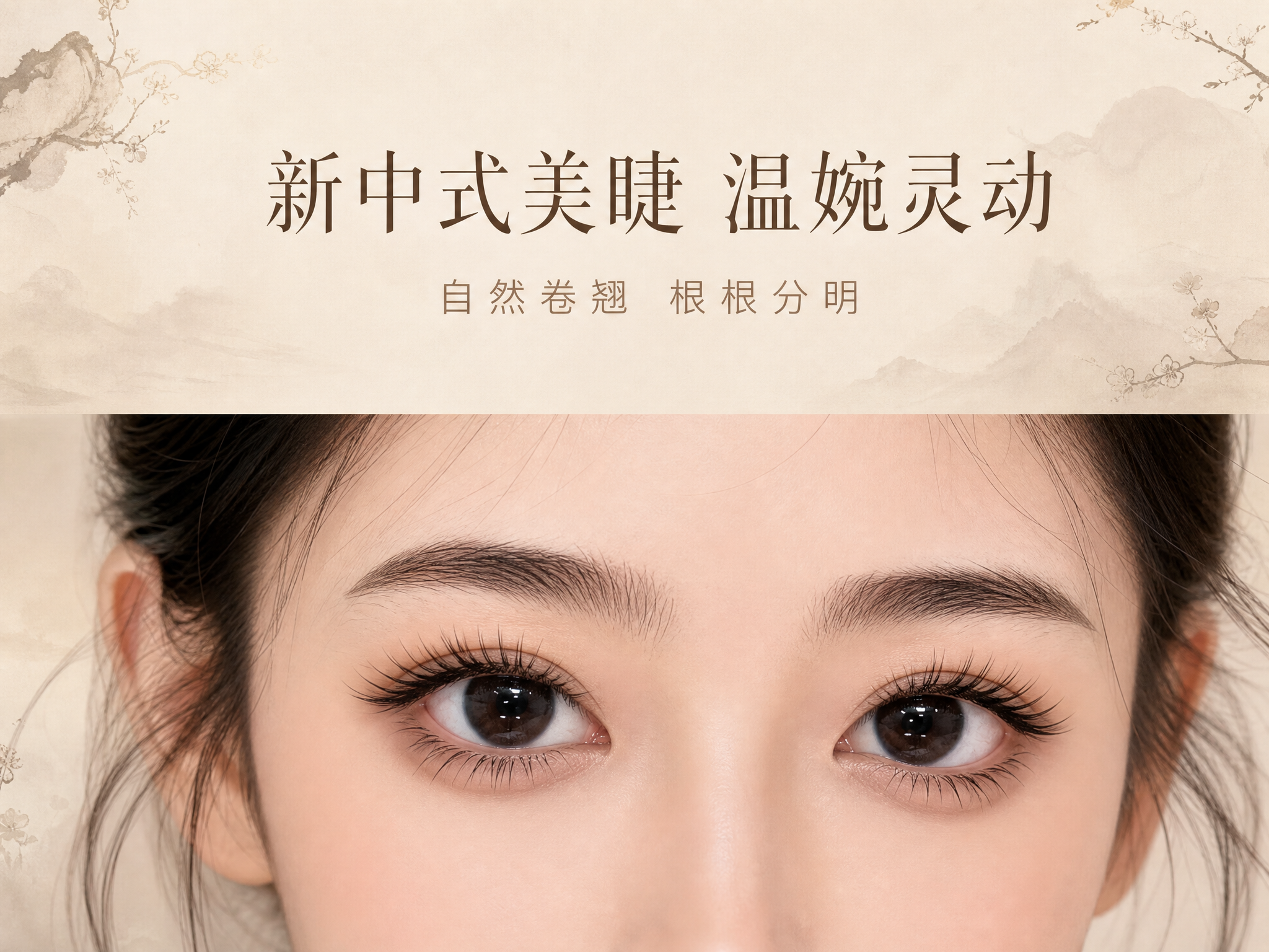 [单张主图] 新中式美睫 高级氛围感主图 美睫上架宣传图 4:… - 图片创意预览