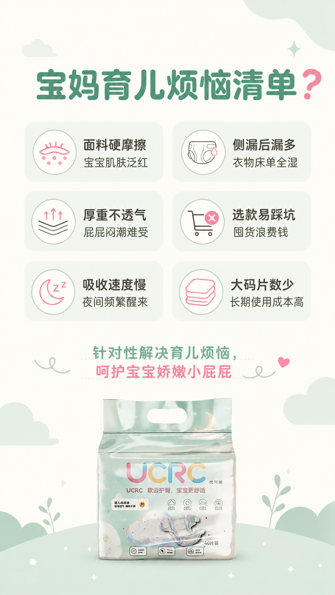 [商品] 使用【图1】UCRC优可瑞婴儿纸尿裤外包装小图作为页… - 图片创意预览