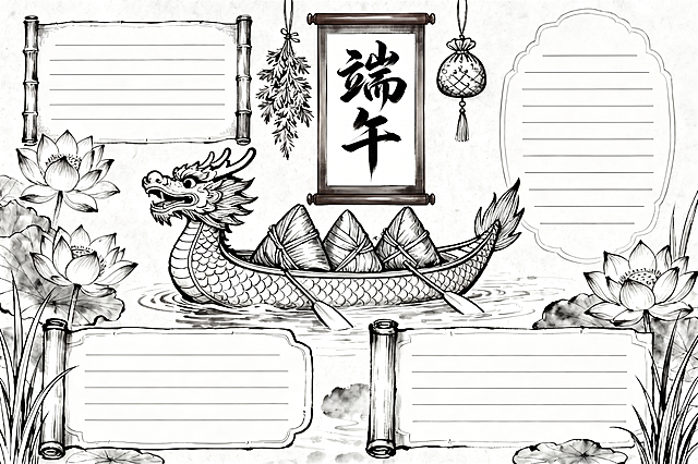 端午两个字变成毛笔字体