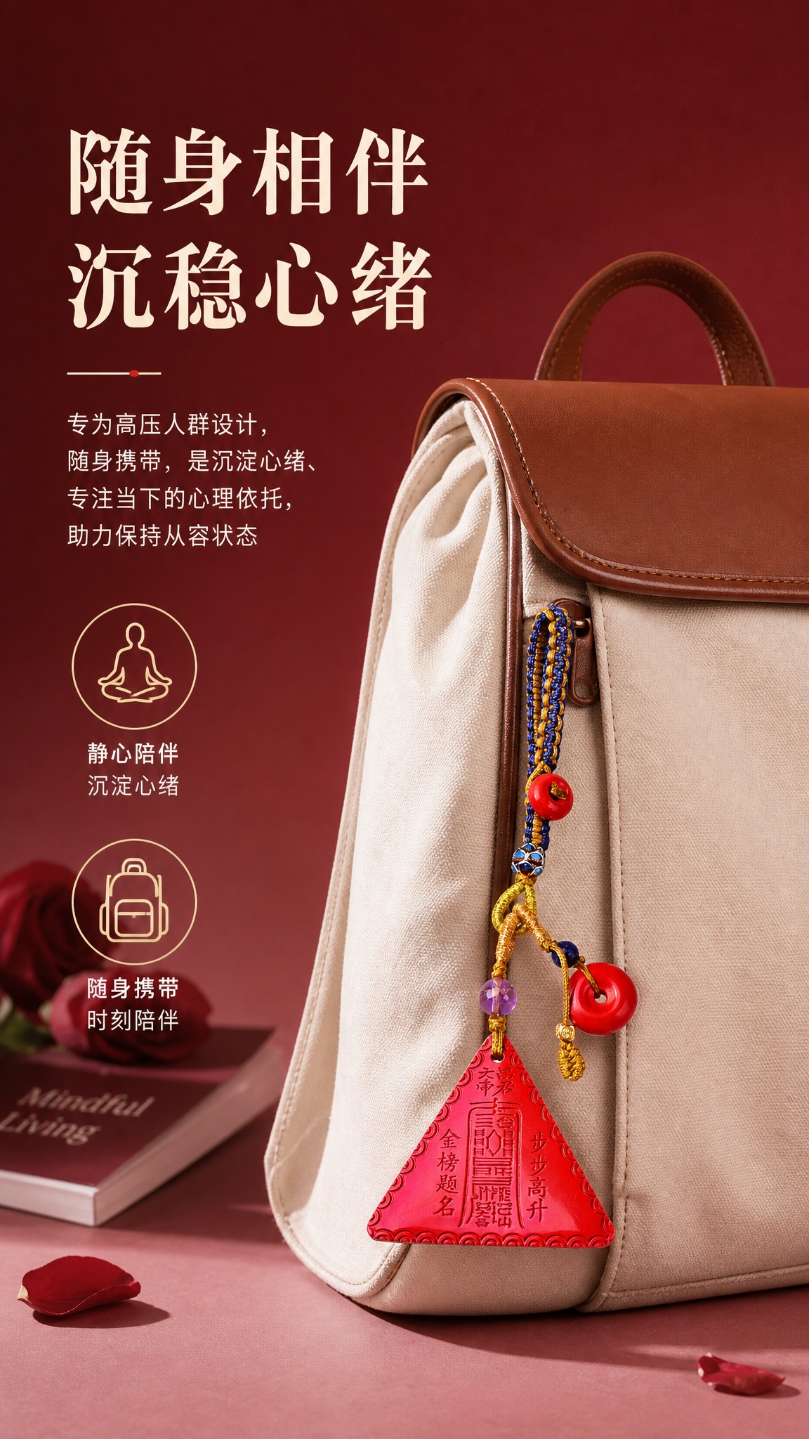 淘宝天猫电商详情页卖点图，9:16竖版，高级渐变白红纸质背景，… - 图片创意预览