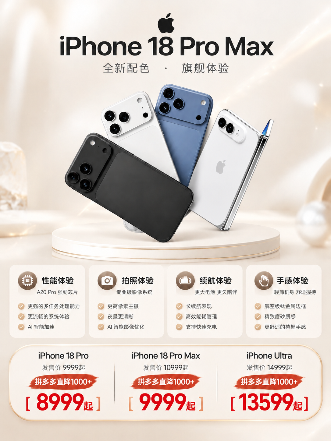 [商品] 使用【图3】iPhone 18 Pro Max配色价… - 图片创意预览