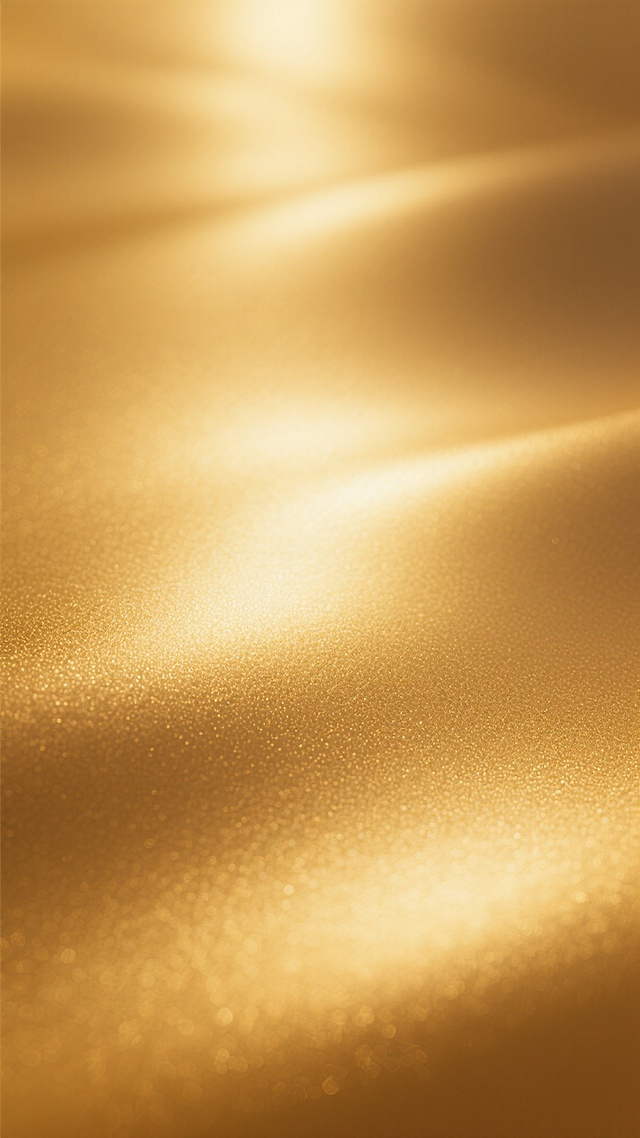 一张具有高级磨砂金质感的手机壁纸，整体呈现柔和的金黄色调，光线从中心向四周自然扩散，形成明亮的高光区域和渐变的阴影过渡，表面带有细腻的磨砂纹理，质感温润而不失奢华，色彩均匀和谐，营造出简约、大气且富有格调的视觉效果，适合作为手机背景使用。