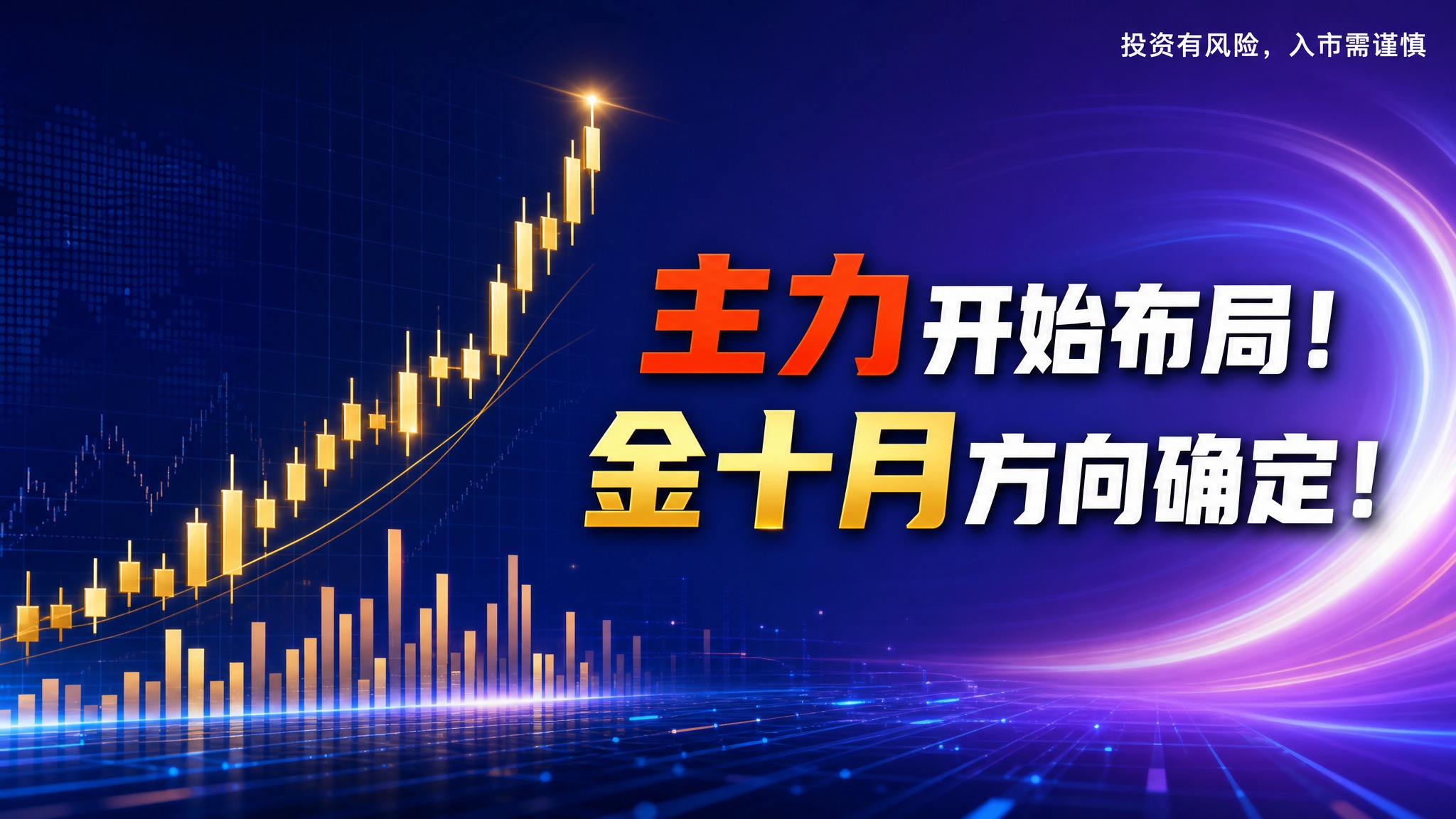 公众号封面图，16:9横版，金融股市主题。背景为蓝紫色渐变，左… - 图片创意预览