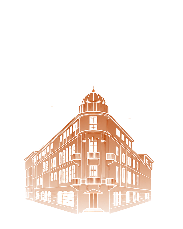 将这张武汉建筑地标改成极简矢量插画，干净剪影风格，高度简化几何造型，扁平设计搭配平滑渐变填充，严格采用单色主色调，覆盖完整渐变层次，融合优雅现代的中式极简美学，保留元素轮廓线，纯填充色块造型，专业数字矢量艺术，做细微垂直渐变呈现上深下浅效果，白色背景，整体氛围沉稳优雅