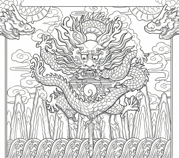 参考图生成高清精细刻画版线稿预览效果