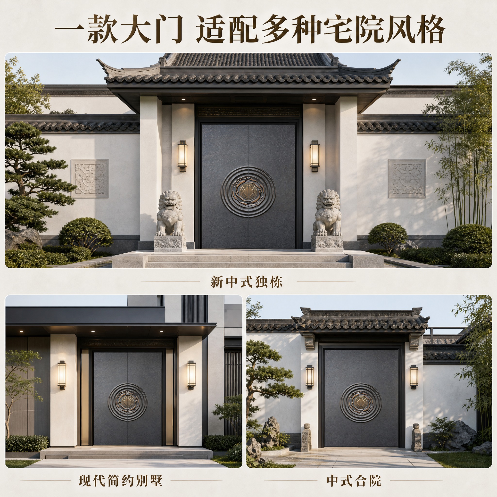 [主图-4] 臻尚铂门 如鱼得水九鱼款全铝别墅大门 多场景适配… - 图片创意预览