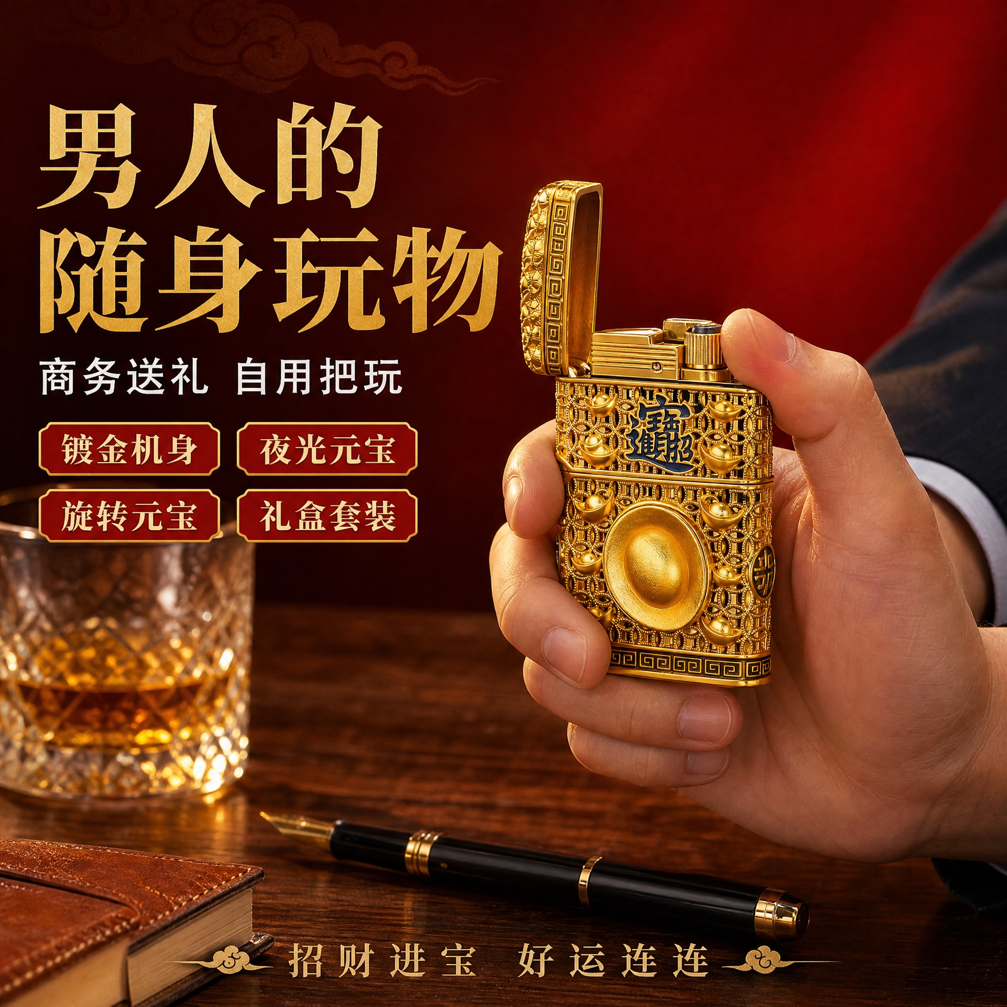 [主图-4] 使用场景 男士商务送礼把玩 生活方式代入 [统一… - 图片创意预览
