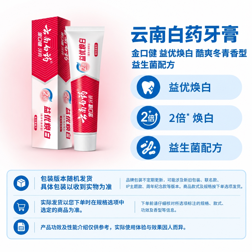 复刻指定版式母版，制作云南白药牙膏电商单品主图，1:1方图。… - 图片创意预览