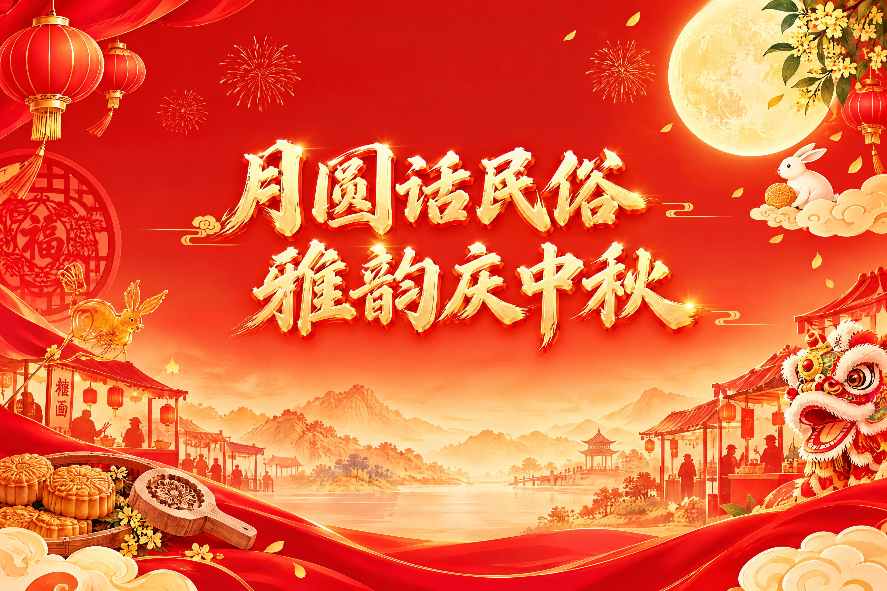 参考此图的颜色和明亮度（中国红+金黄，明亮喜庆），画面风格全新… - 图片创意预览
