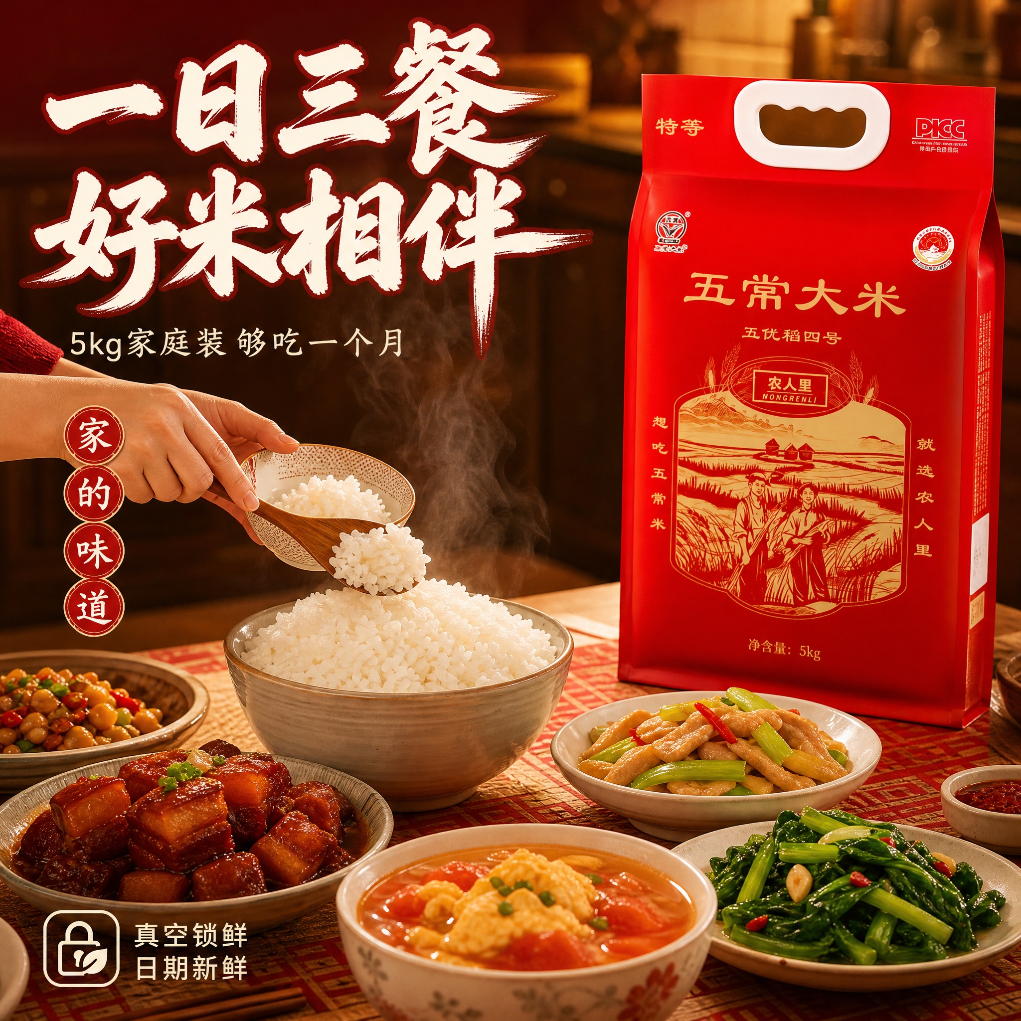 [主图-4] 家庭场景 厨房餐桌生活方式代入图。 [统一基调]… - 图片创意预览