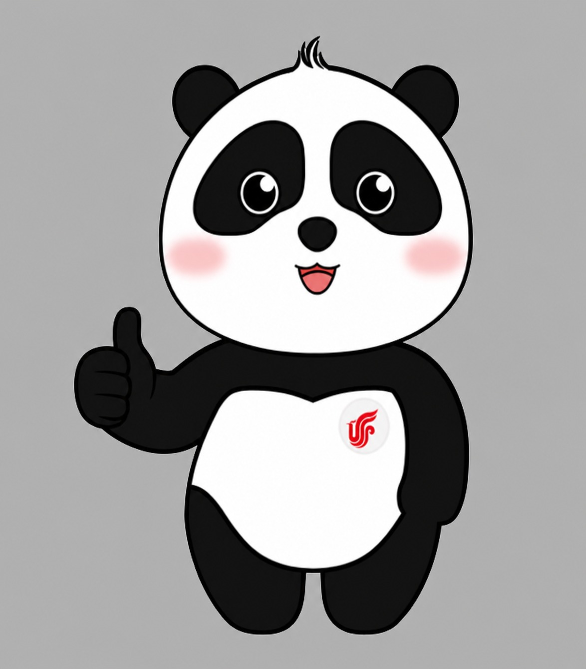 将熊猫举起的手改成点赞的手势（大拇指竖起），其他保持不变，自然… - 图片创意预览