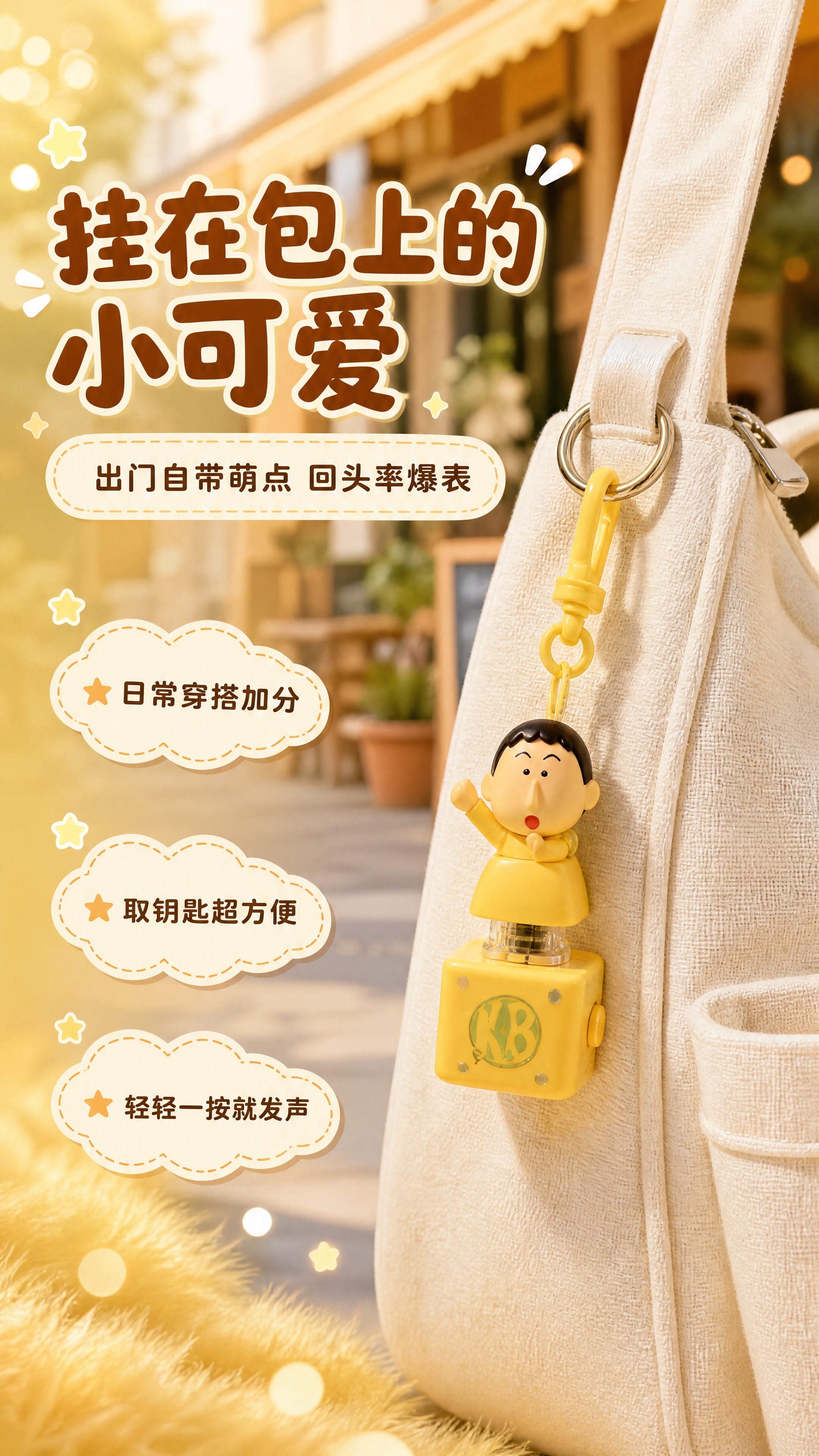 [商品] 使用【图1】中的小新黄衣款发声钥匙扣；保留角色造型、… - 图片创意预览