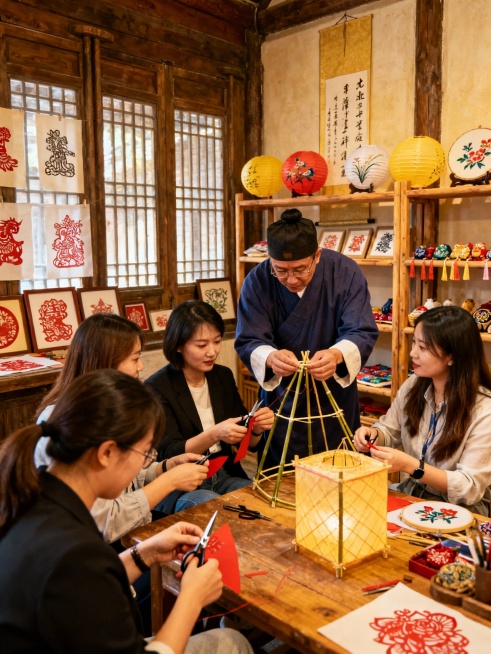 生成古北水镇公司团建图片，10张预览效果