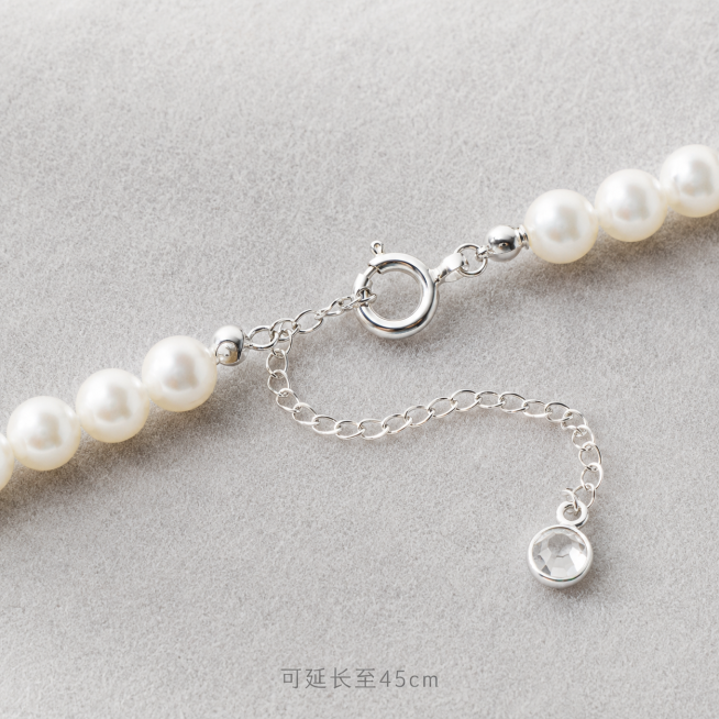 「图片1」，生成一套主图（6张），商品名称是天然淡水无核4-5mm，5-6mm，6-6.5mm近正圆亮光珍珠项链，卖点是诸暨自家蚌场养殖，颗颗甄选，可延长至45cm，风格是时尚简约大气，适配淘宝/天猫预览效果