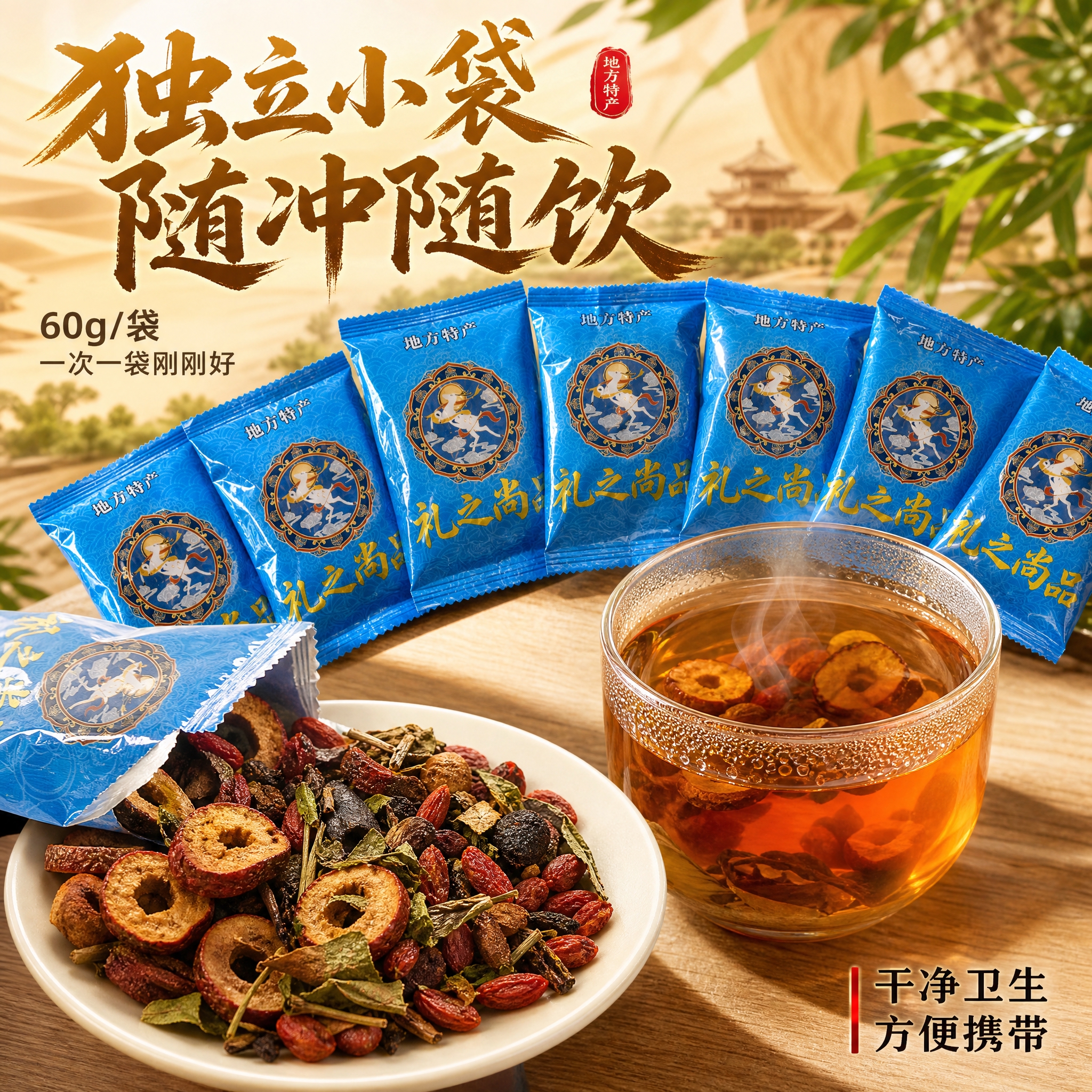[主图-3] 细节展示 独立小包装与冲泡效果 [统一基调] 整… - 图片创意预览