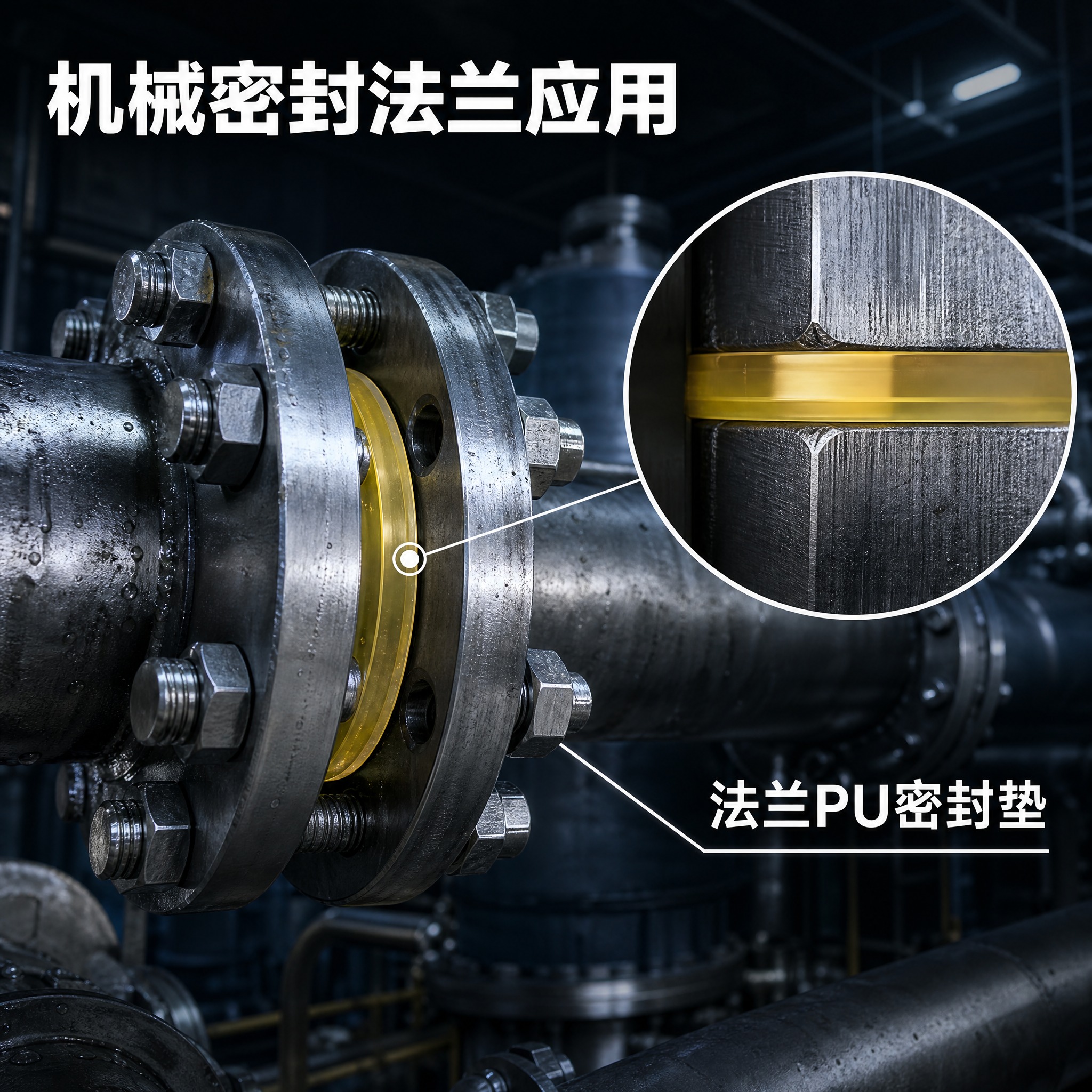 [主图-5] 主题：机械密封法兰应用场景图。唯一任务：展示法兰… - 图片创意预览