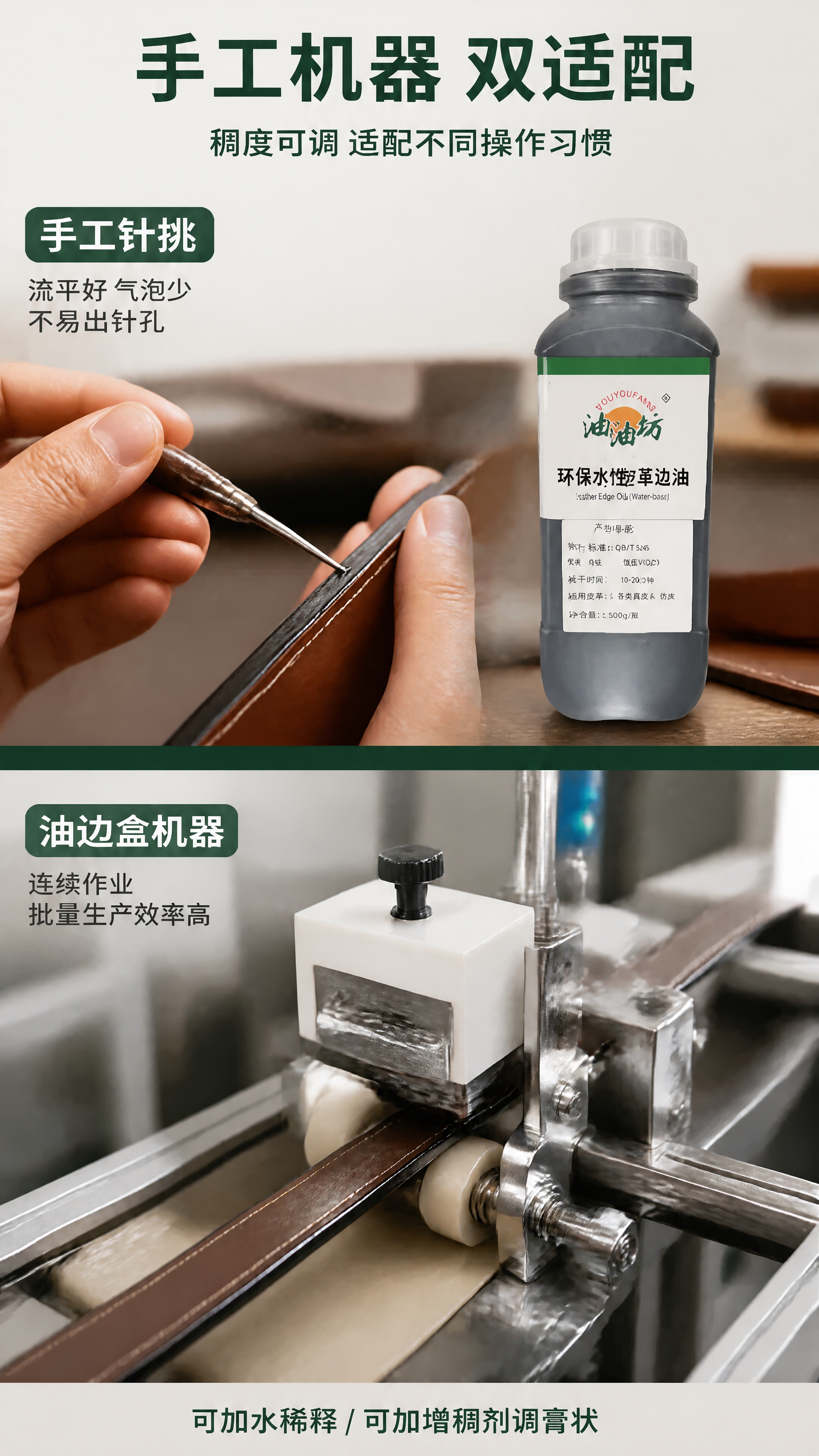 [第4张] 详情页功能演示——手工针挑+油边盒机器双操作方式展… - 图片创意预览