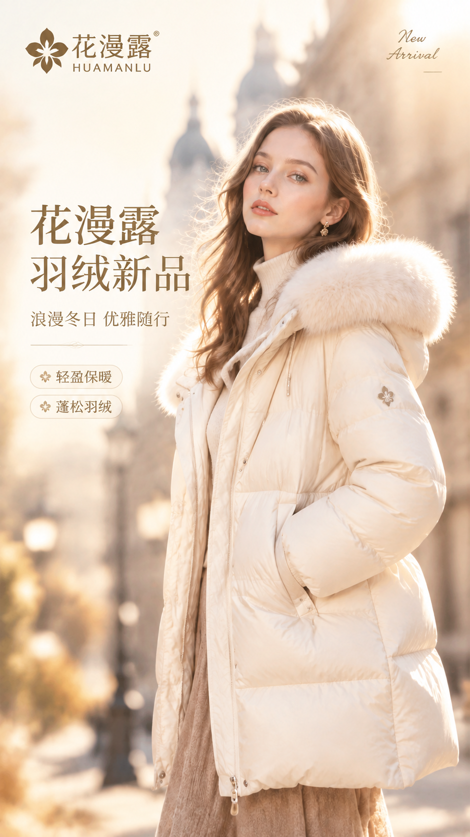 基于参考图进行优化重绘：浅景深大幅虚化背景，欧洲街道建筑朦胧柔… - 图片创意预览