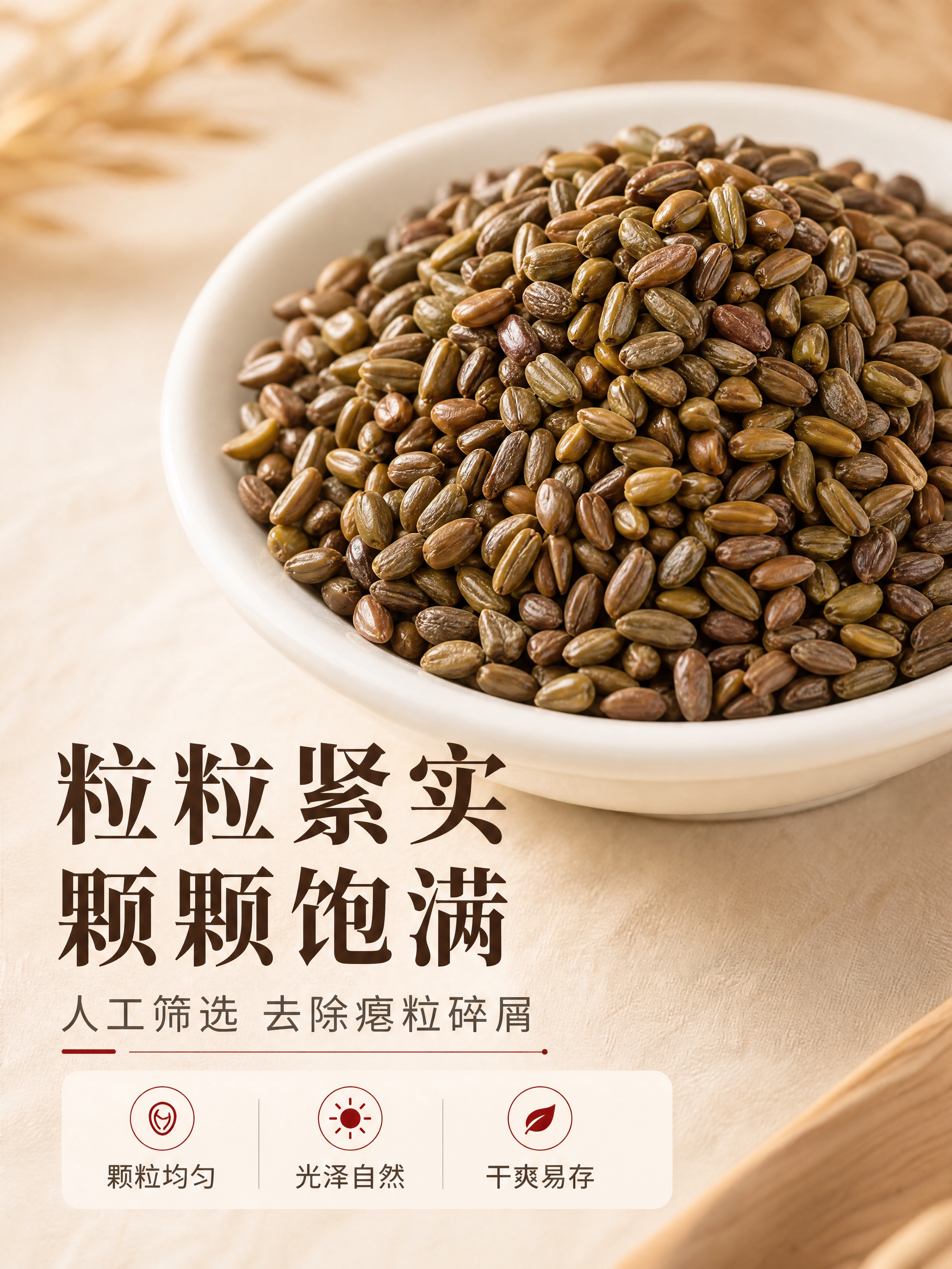 [商品] 使用【图2】决明子颗粒图；保留决明子颗粒的真实颜色、… - 图片创意预览