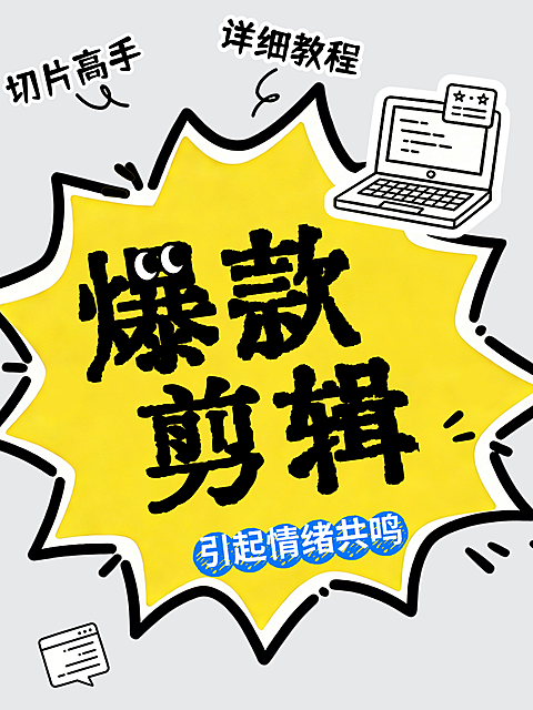 自媒体打工人生活分享大字小红书封面