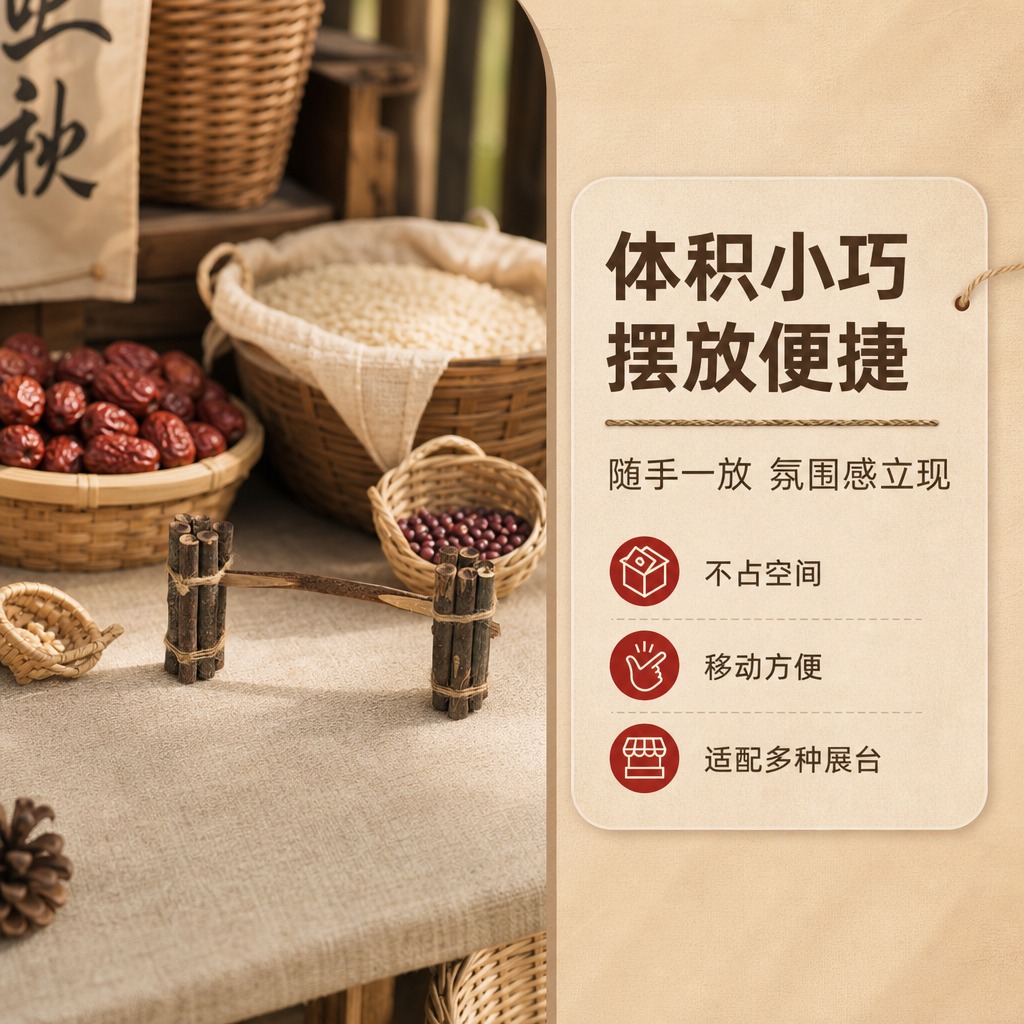[商品] 使用【图1】喜庆小捆柴摆件；保留干柴枝棕褐色、麻绳捆… - 图片创意预览