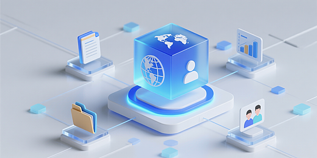 中心分别突出供应商管理核心模块，周围漂浮人物头像、柱状图表、文件夹等科技风格立体图标点缀，3D渲染，磨砂玻璃质感，有透明感和光泽感，浅蓝色白色渐变配色，搭配少量相似色和点睛色做点缀，严肃活泼，空间感，弥散阴影，主体突出，中心构图，黄金分割，结构合理，逻辑清晰，无杂乱元素，简洁现代的设计语言和统一的视觉权重，整体呈现科技感与专业性，等轴侧视角，色彩明亮活泼，无文字，不要有标题，纯白色背景，生成三张供选择