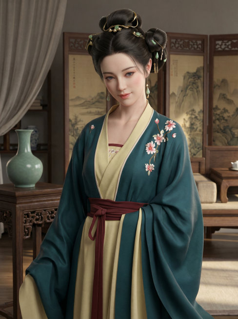 请将图片渲染成高清彩色立体图，背景采用宋代家居。预览效果