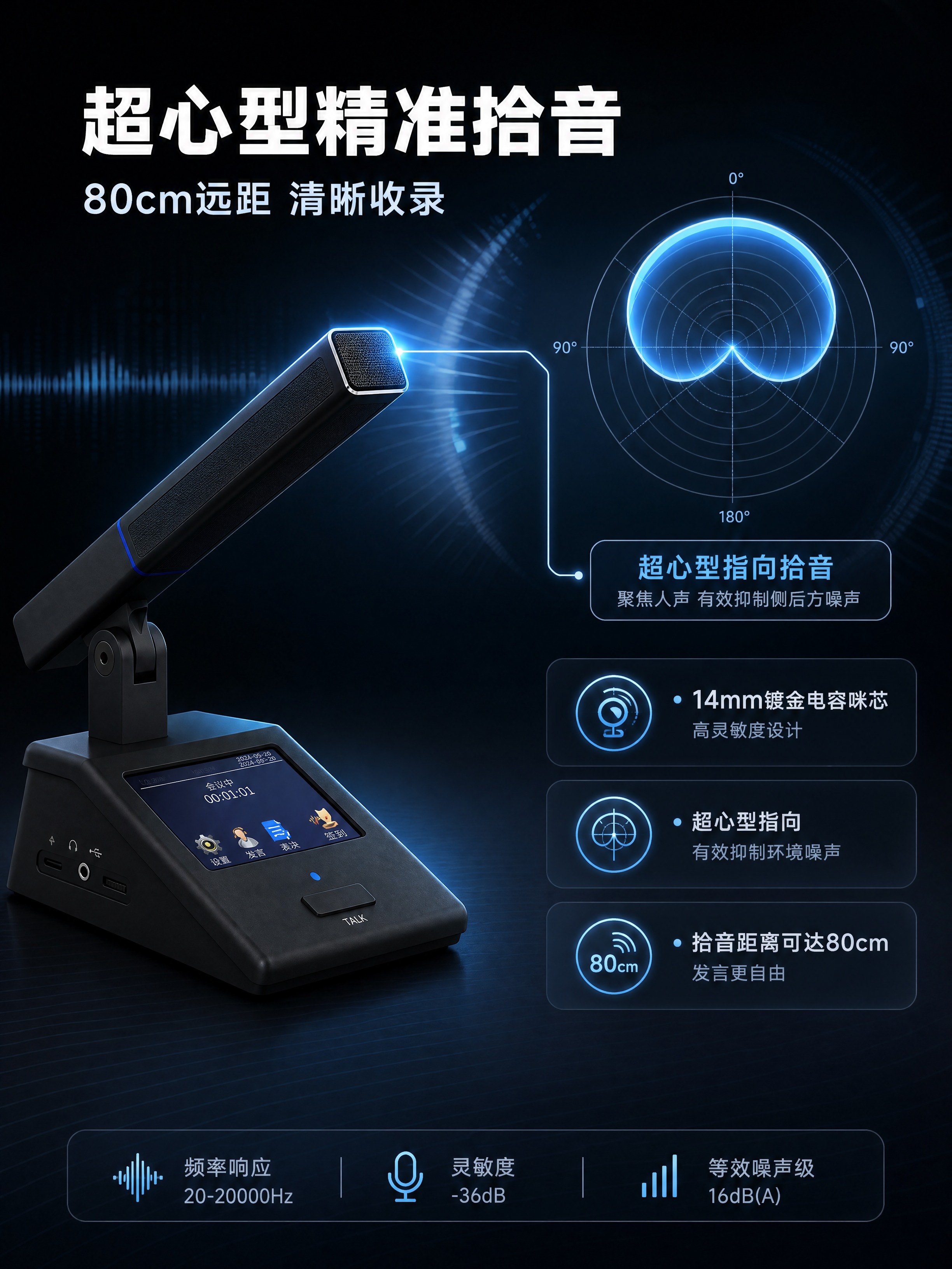 [商品] 使用【图1】HA-H8130D坐席代表单元会议话筒；… - 图片创意预览