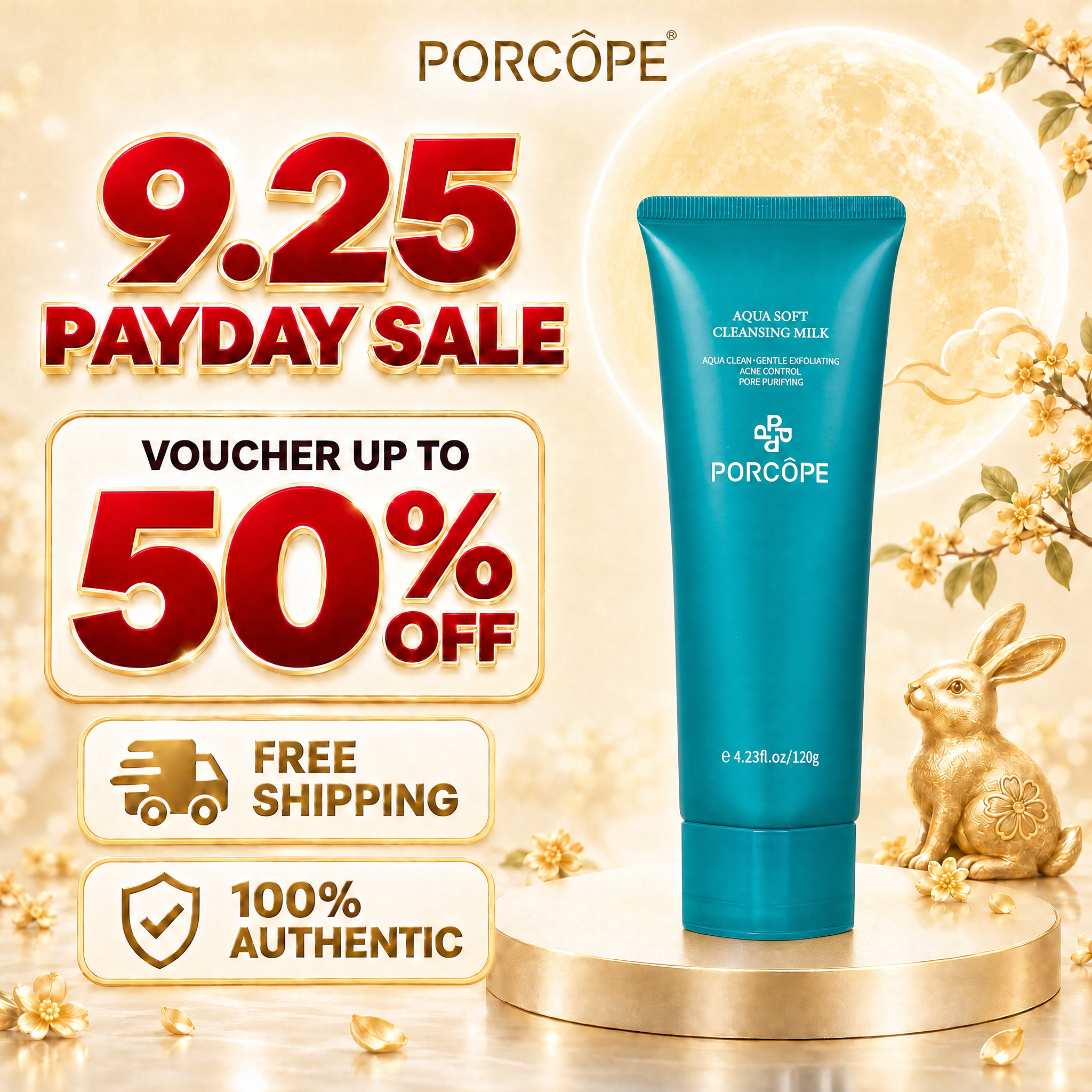 [单张主图] PORCOPE 水柔去角质洁面乳（AQUA SO… - 图片创意预览