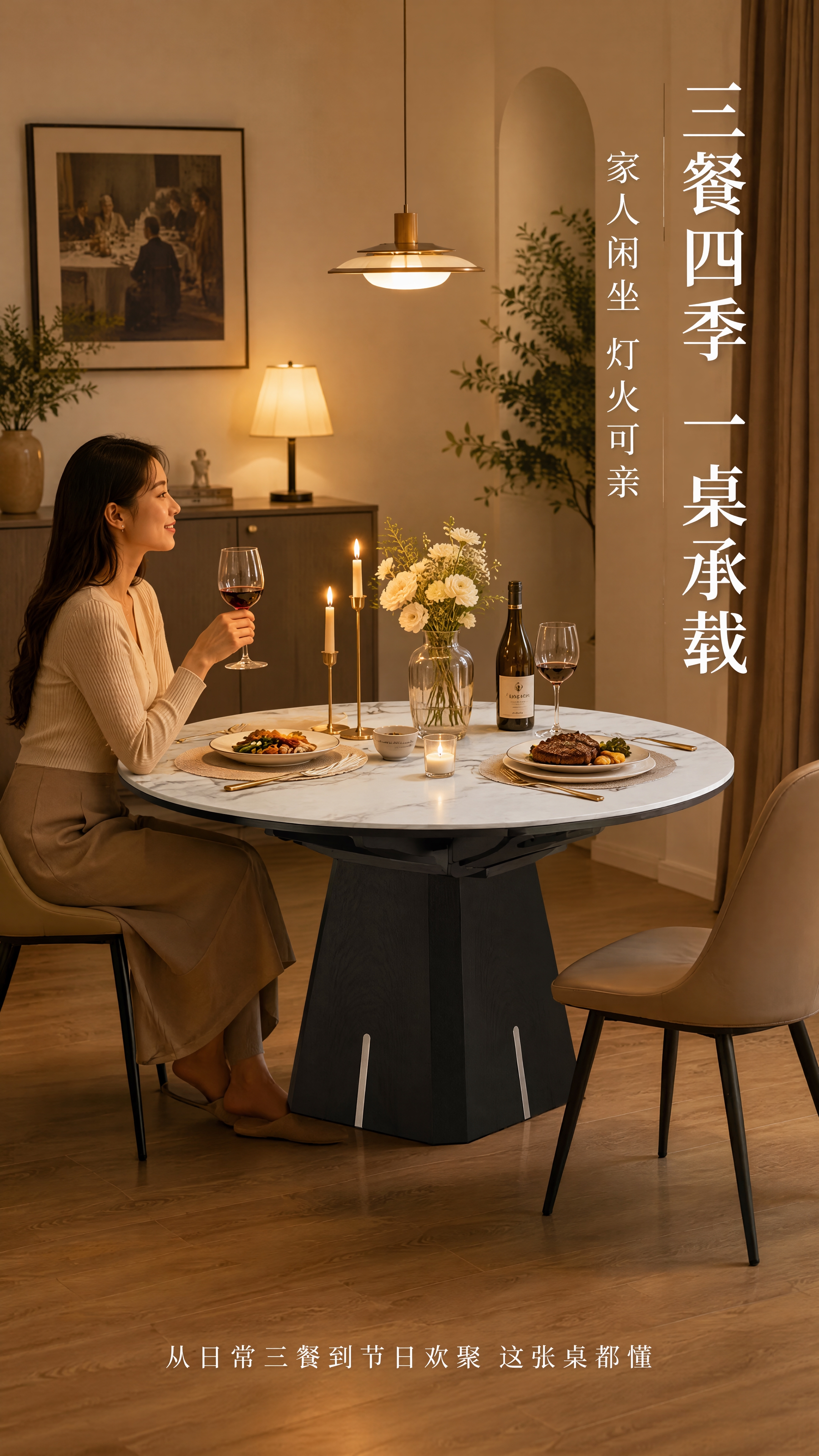 [第7张] 详情页场景体验页-餐厅用餐场景+人物互动（黑色款餐… - 图片创意预览