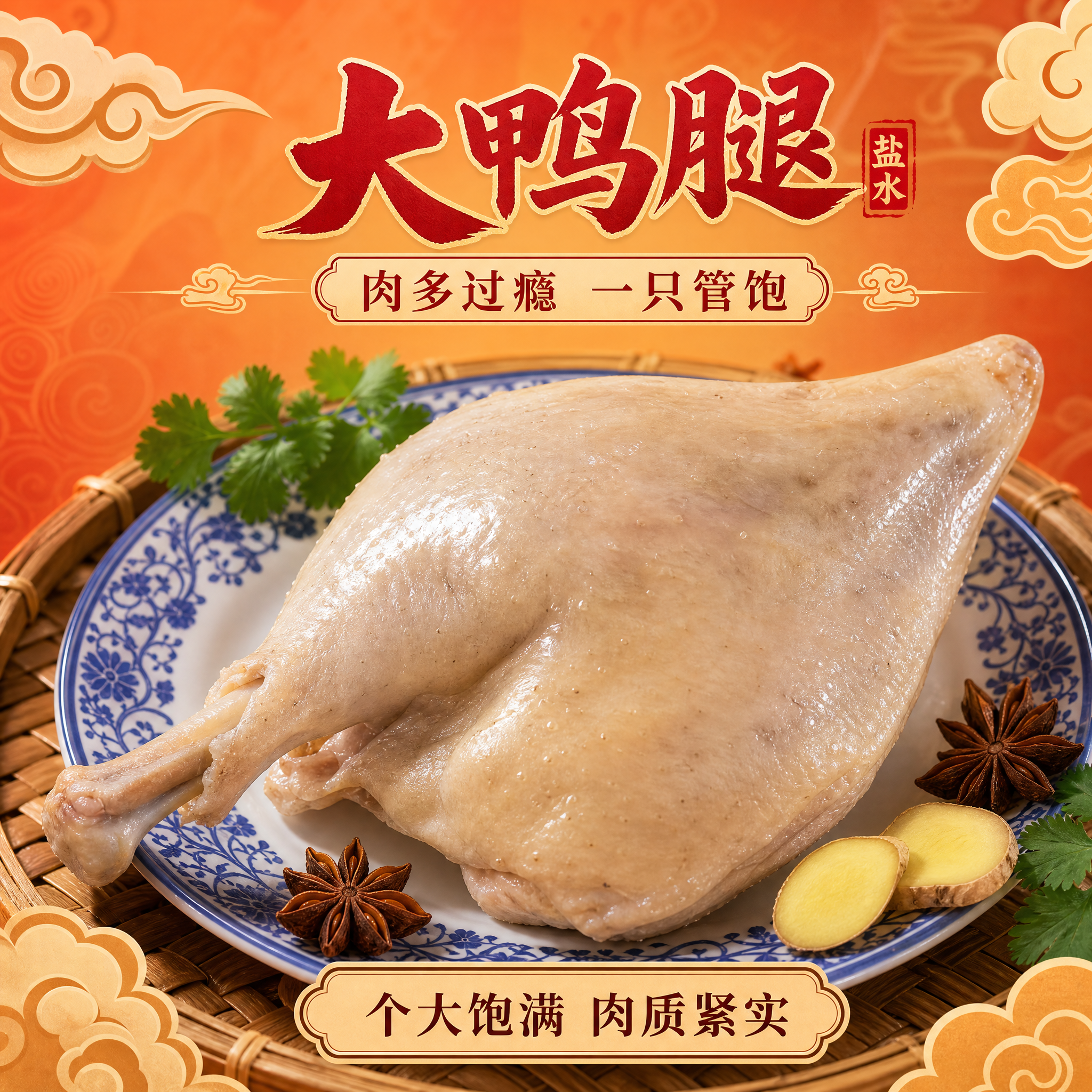 [商品] 使用【图1】安德门盐水鸭腿；从包装中取出的完整鸭腿，… - 图片创意预览