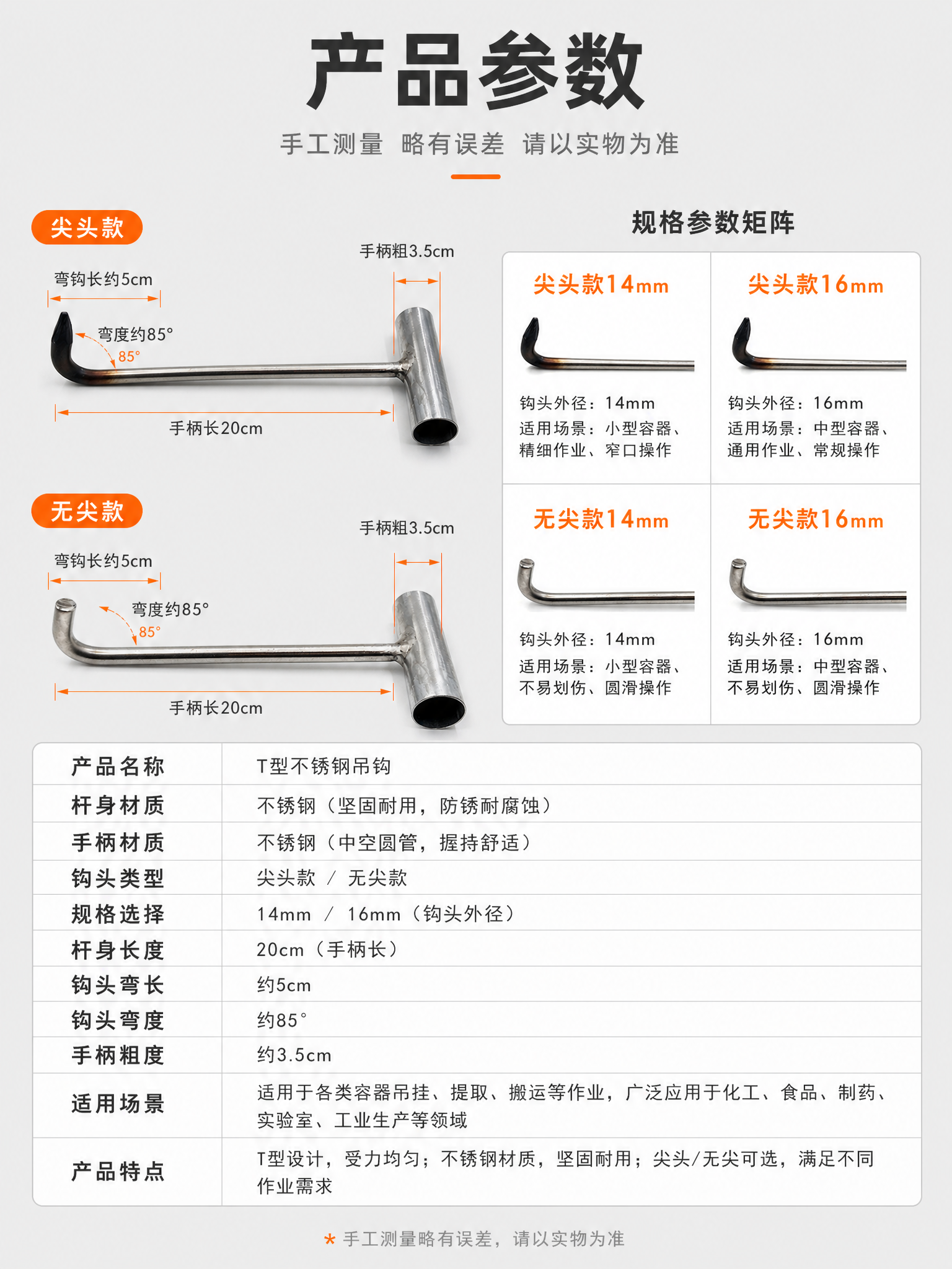 [第9张] 规格参数-完整尺寸+双款双规格矩阵。本张使用【图2… - 图片创意预览