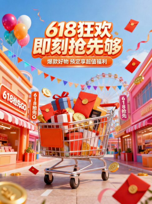 根据透视关系渐渐虚化背景建筑，突出购物车和标题预览效果