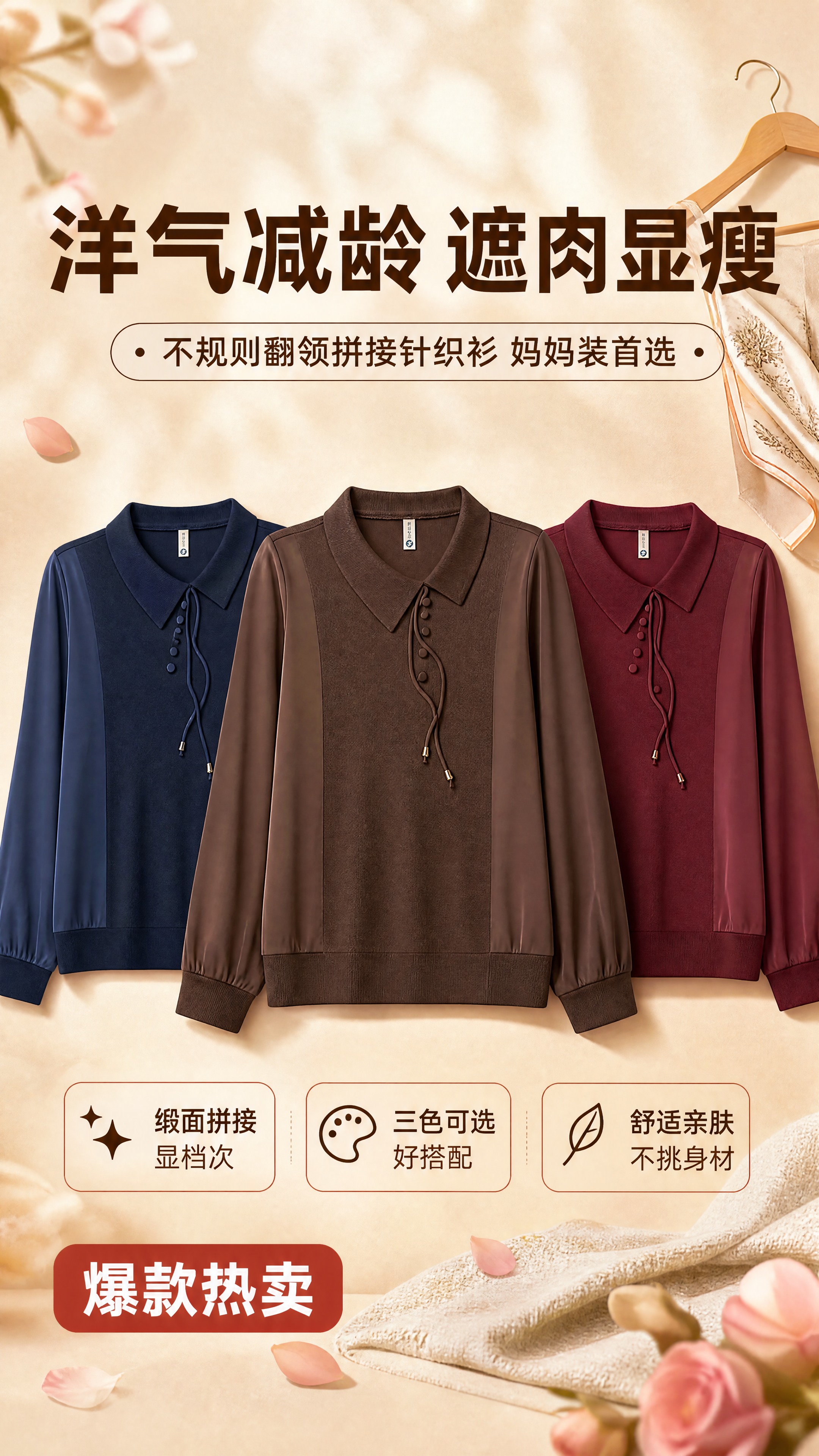 [商品] 使用【图1】咖啡色、【图2】藏青色、【图4】酒红色三… - 图片创意预览