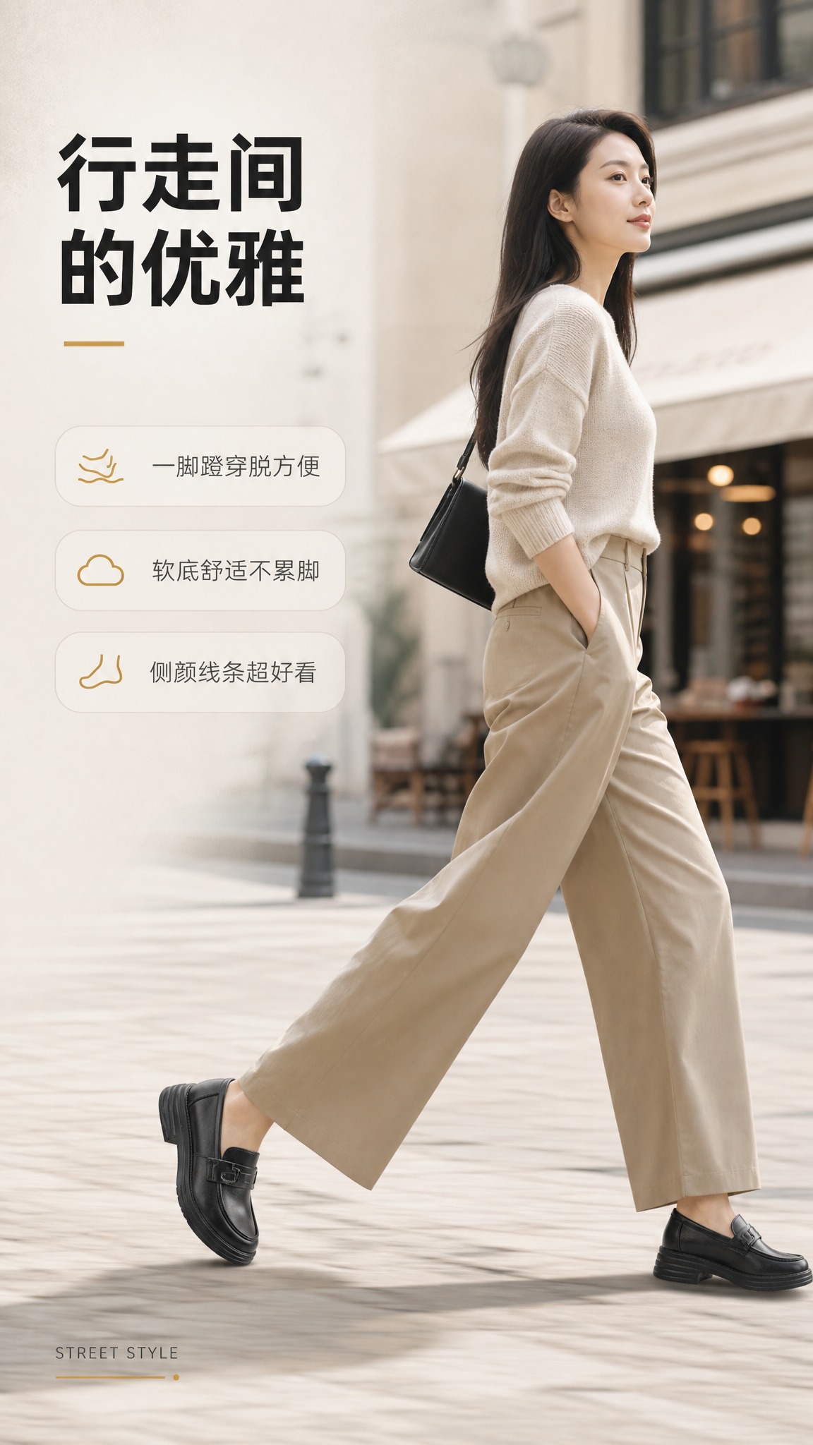 [商品] 使用【图2】黑色真皮厚底乐福鞋；商品处理：保留鞋型、… - 图片创意预览