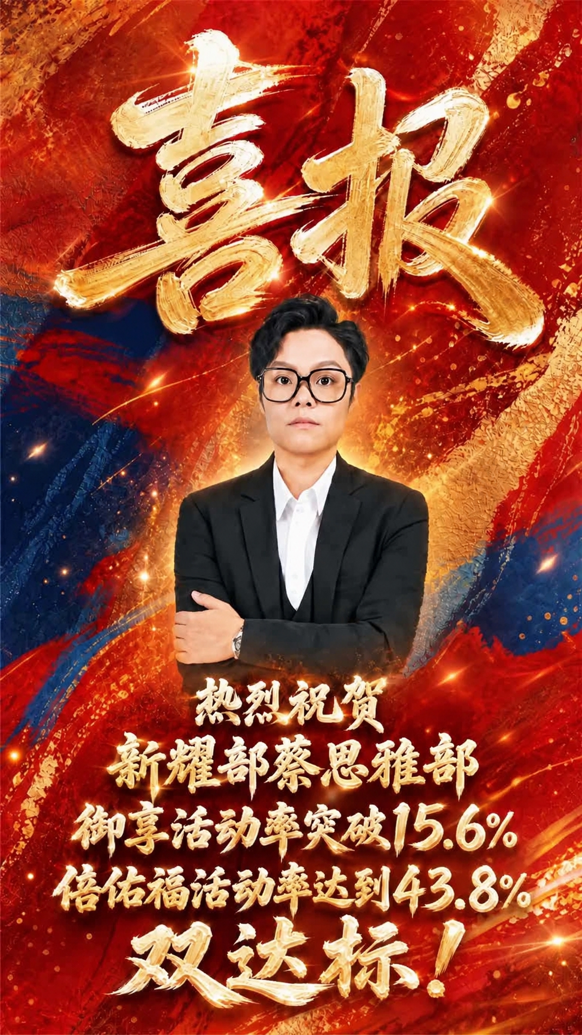 删除图片中“新耀部蔡思雅部经理”里的“经理”两个字，修改为“新… - 图片创意预览