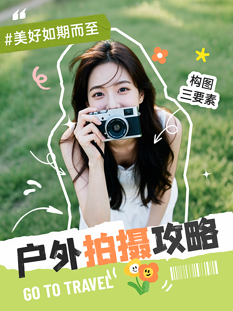 拍摄旅游出行景点路线营销宣传小红书封面