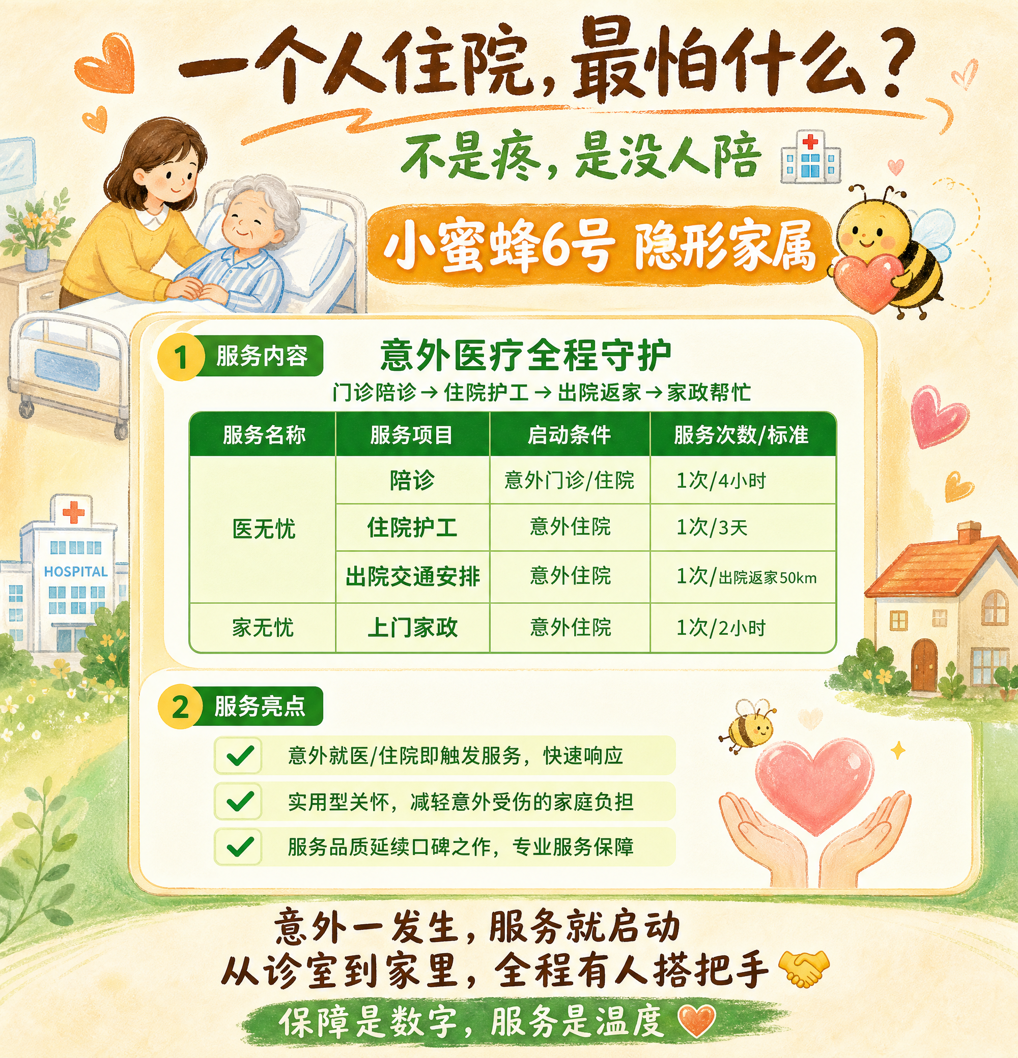 治愈手绘风格朋友圈宣发海报，暖色调柔和配色，画面温馨有温度。顶… - 图片创意预览