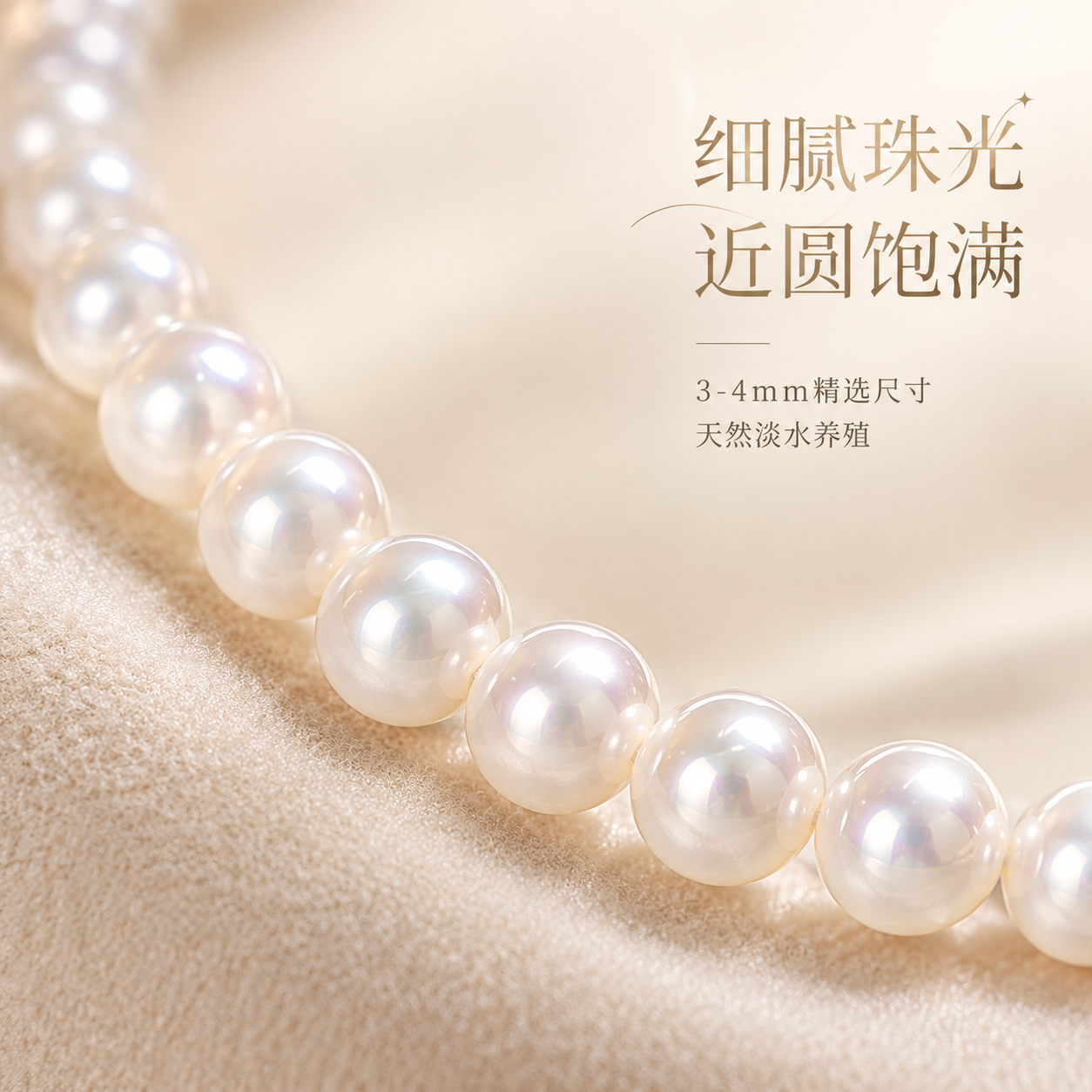 [主图-2] 核心亮点 珍珠珠光细节微距展示 突出3-4mm淡… - 图片创意预览