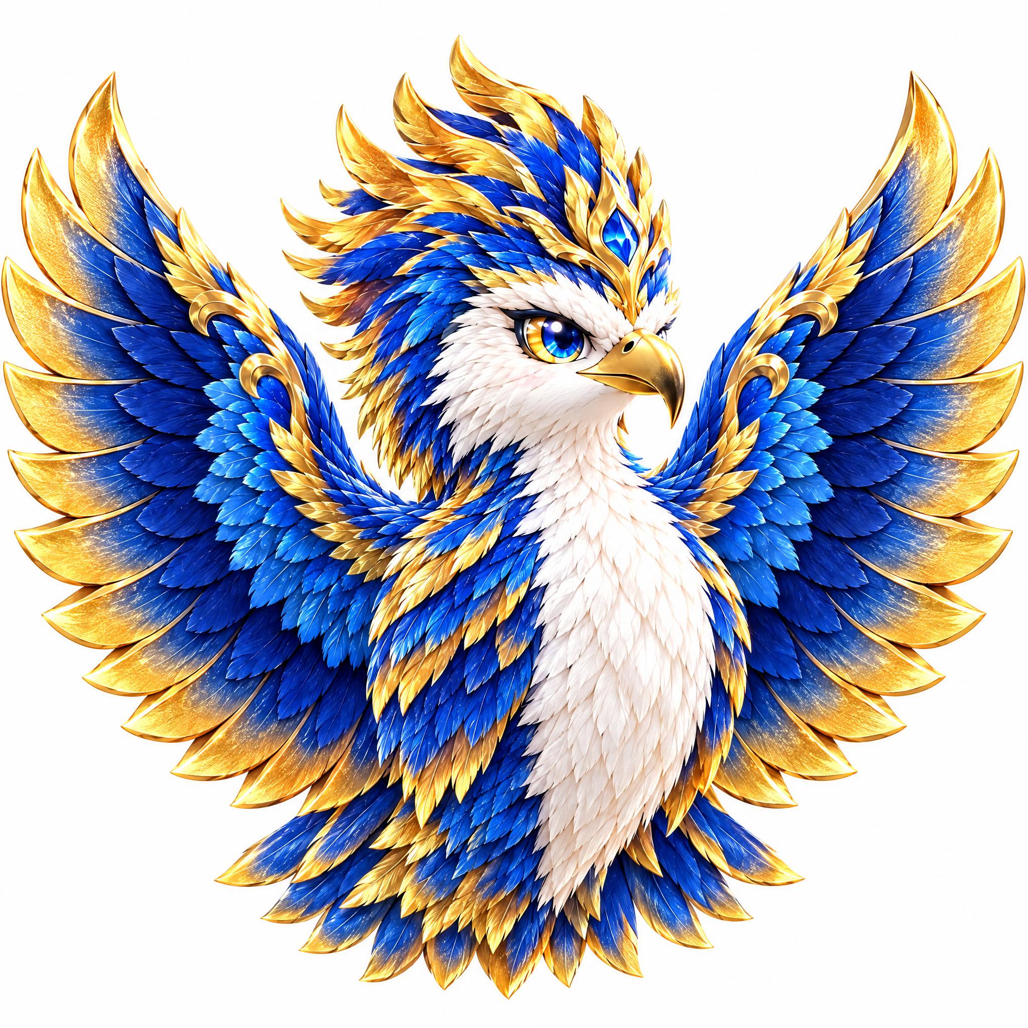 山海经大鹏神兽独立logo形象，以参考图胸针中的大鹏为原型。去… - 图片创意预览
