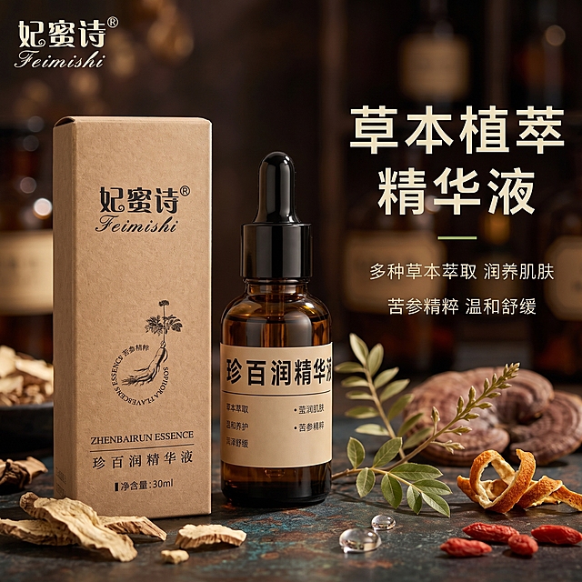 把图片改成1：1格式。背景改成中药材的偏暗的风格