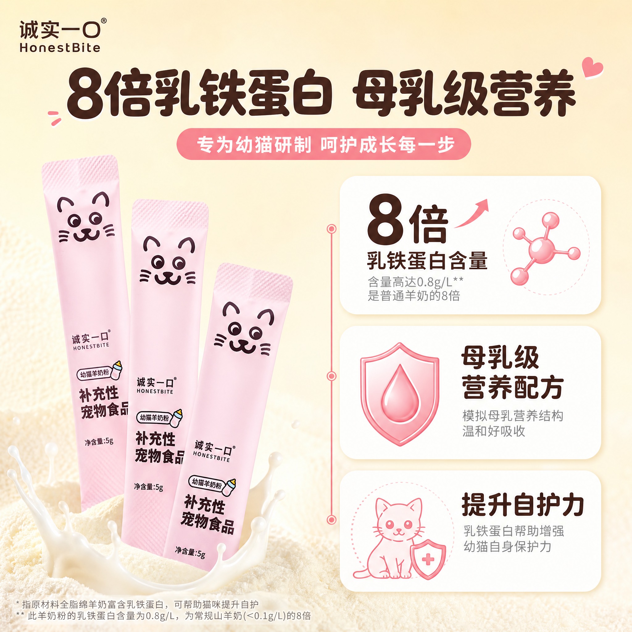 [主图-2] 核心配方卖点图，突出8倍乳铁蛋白与母乳级营养的核… - 图片创意预览