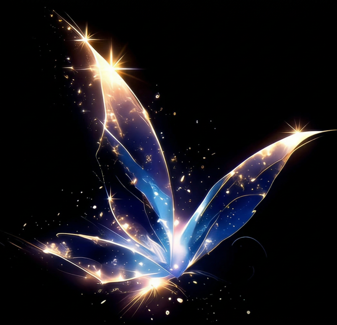 把图片背景改为纯黑色，除蝴蝶之外预览效果