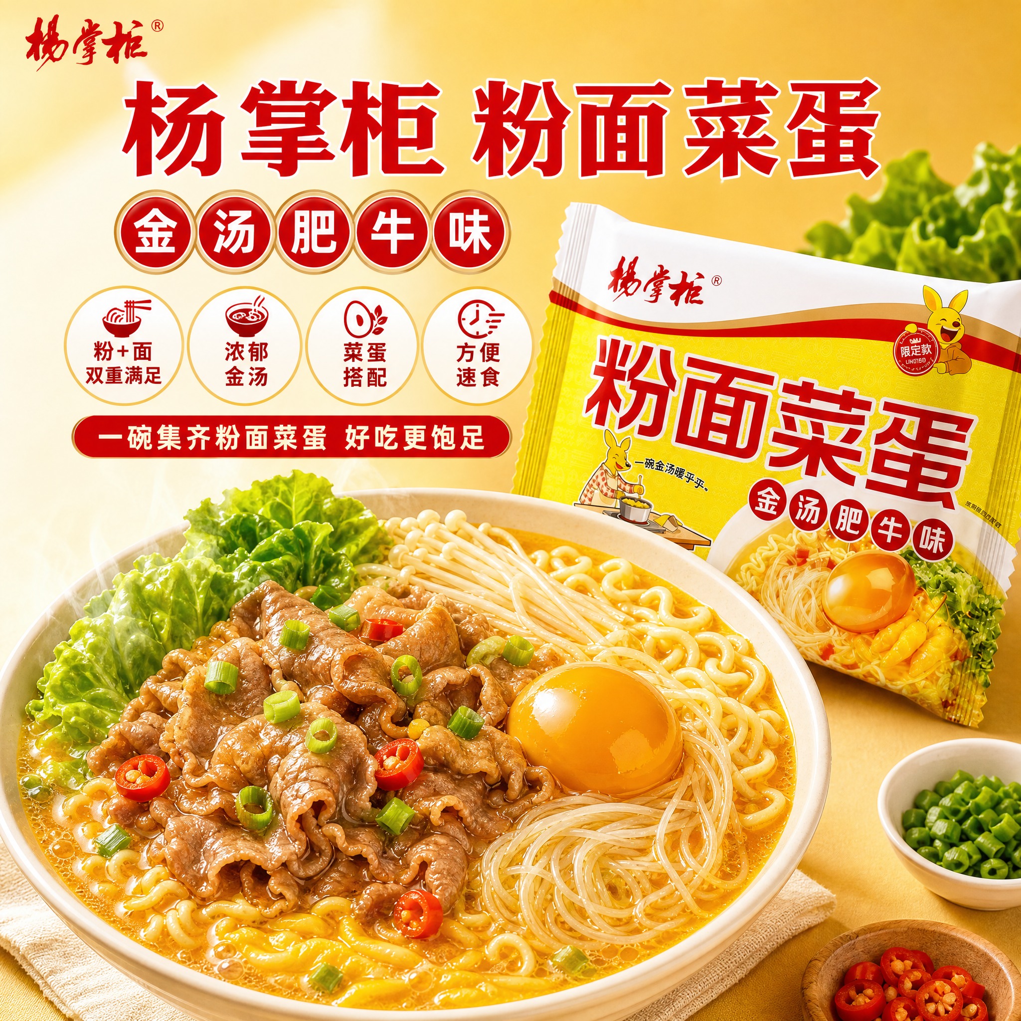 [主图-1] 杨掌柜粉面菜蛋 首图点击率 金汤肥牛食欲主题。… - 图片创意预览