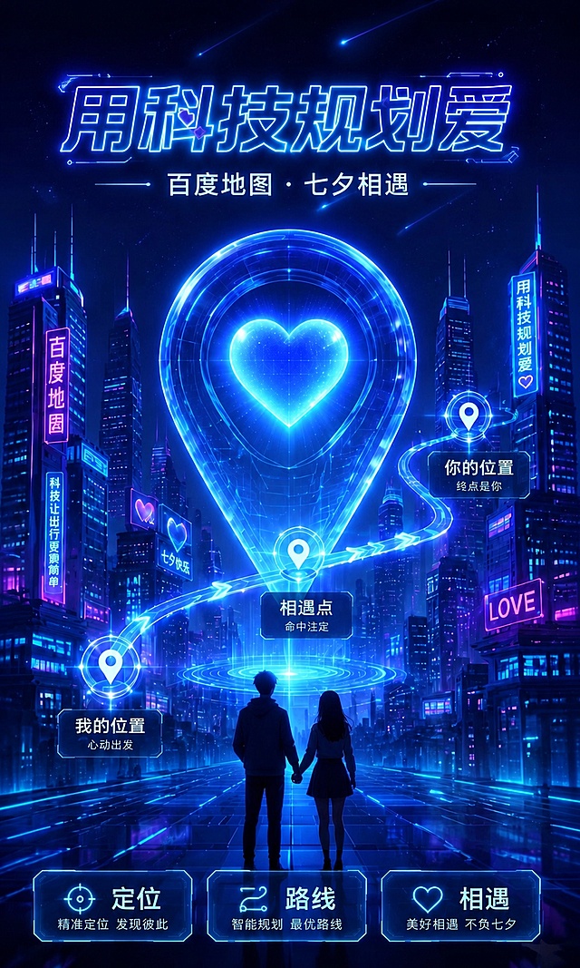 去除左上角的百度地图logo和文字（包括红色定位图标、百度地图字样、科技让出行更简单标语），用周围的深蓝色星空背景自然填充修复该区域，保持背景的星空和流星效果完整自然，其余画面元素保持不变。