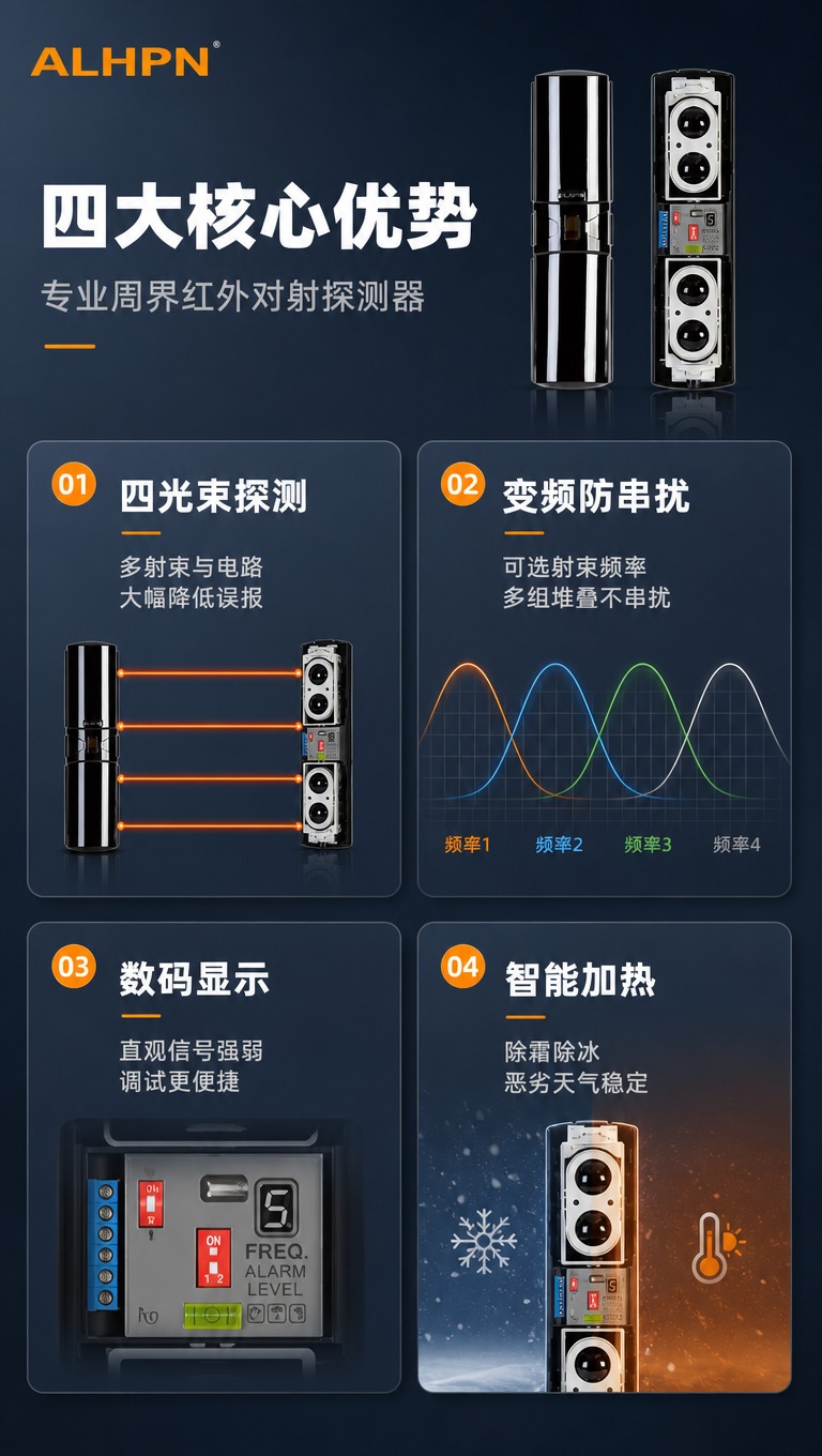 [商品] 使用【图1】ABH四光束有线变频对射探测器；严格保留… - 图片创意预览