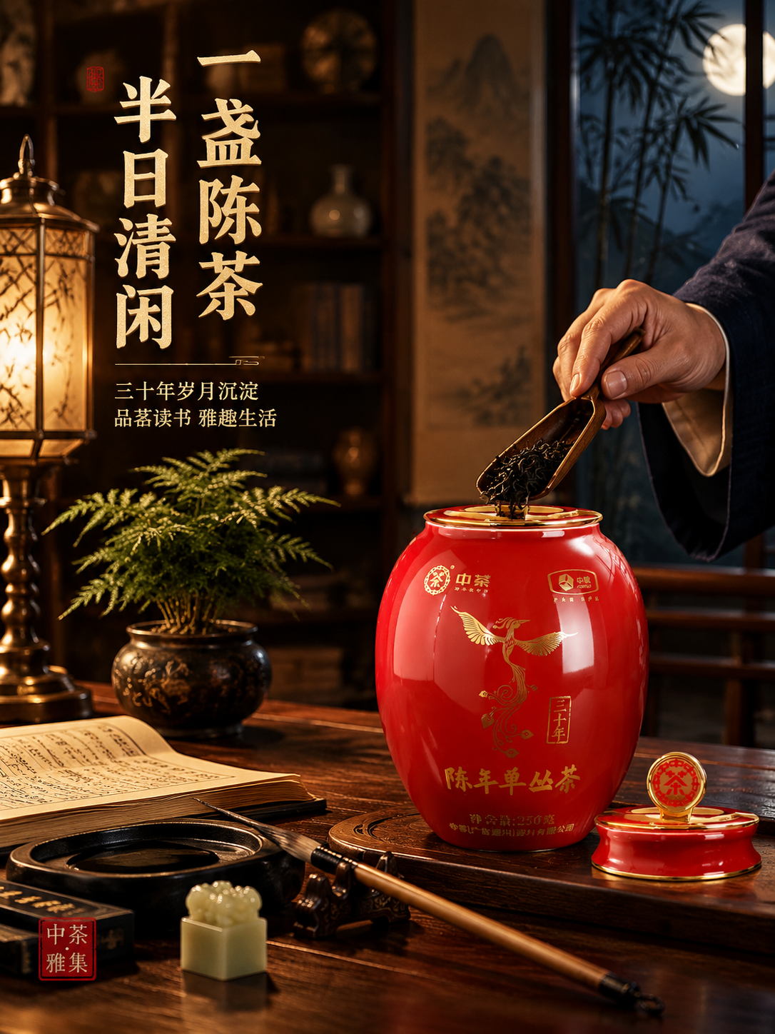 [主图-4 750x1000 3:4] 场景与体验：中式书房品… - 图片创意预览